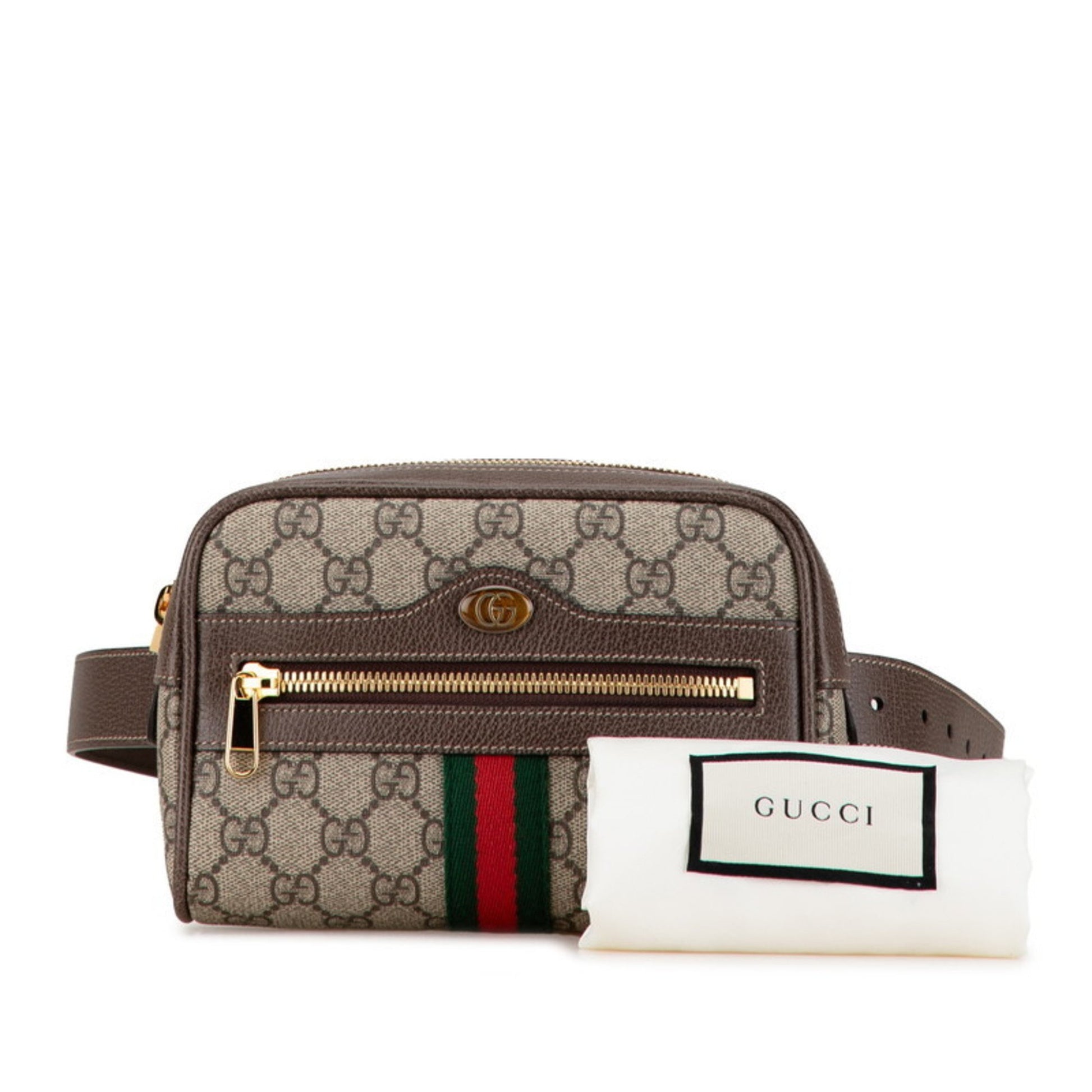 Gucci Ophidia, Brown, Leather, clutch