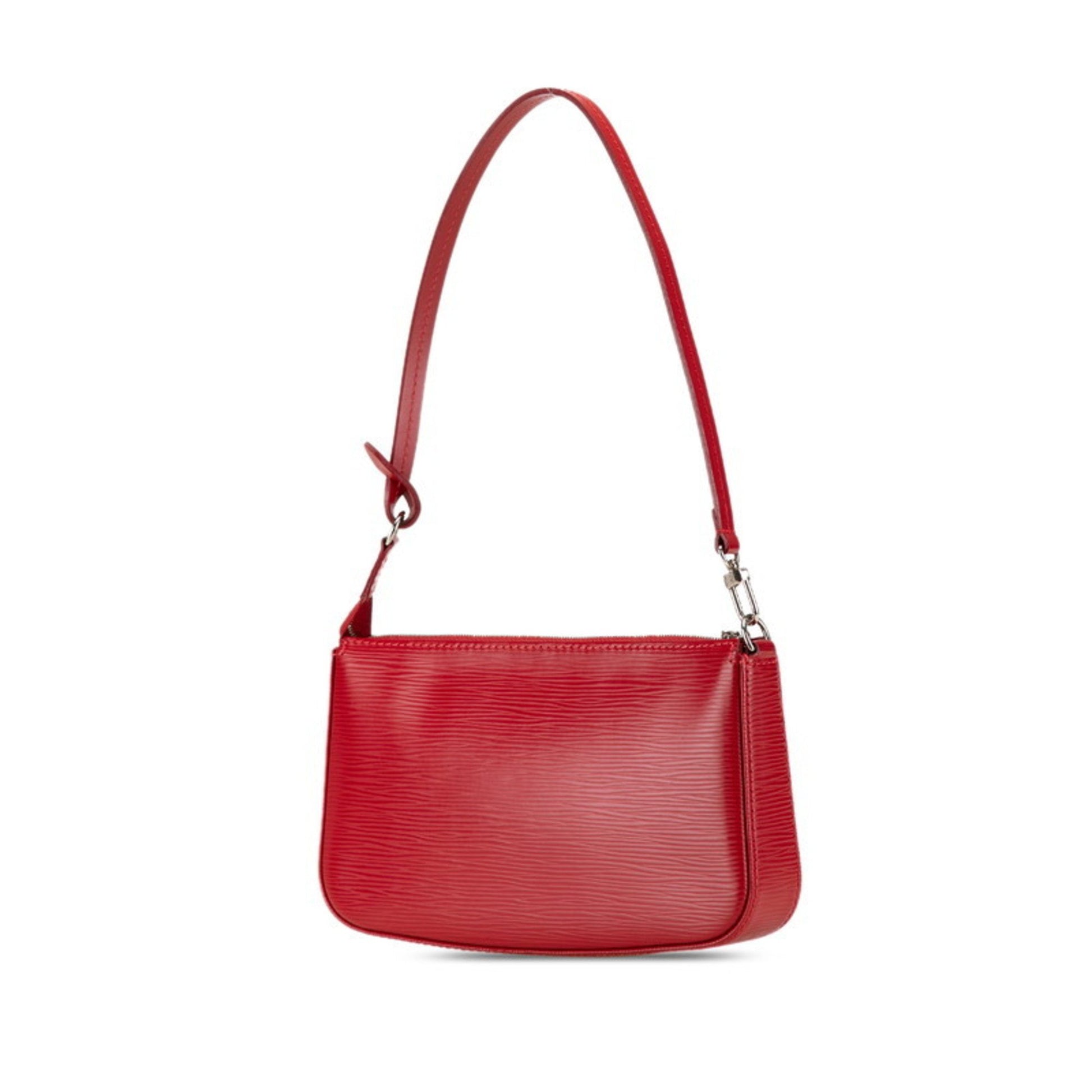 Louis Vuitton Pochette Accessoire, Red, Leather, clutch