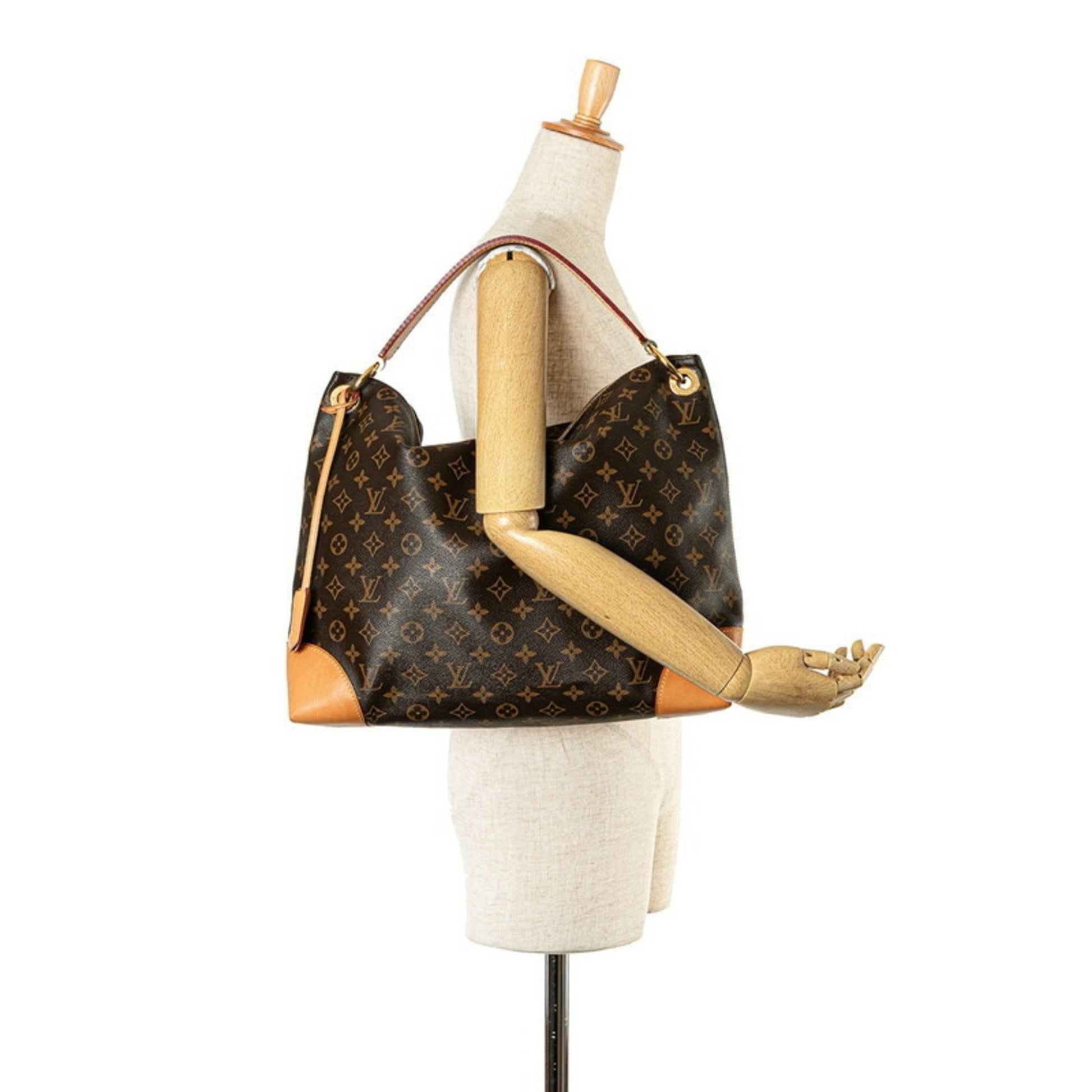 Louis Vuitton Very, Brown, Canvas, tote