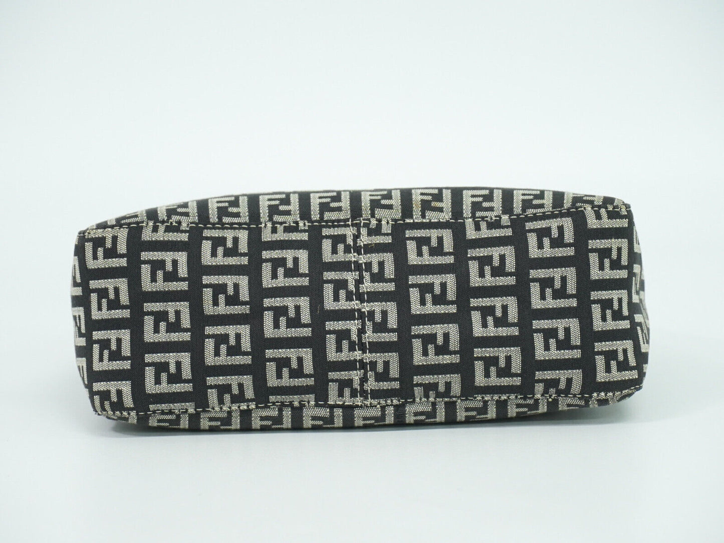 Fendi Zucchino, Black, Canvas, handbag