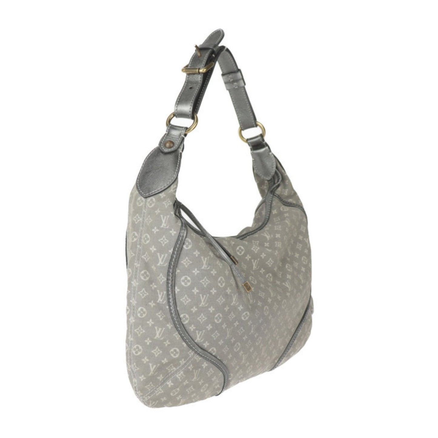 Louis Vuitton Manon, Grey, Leather, handbag