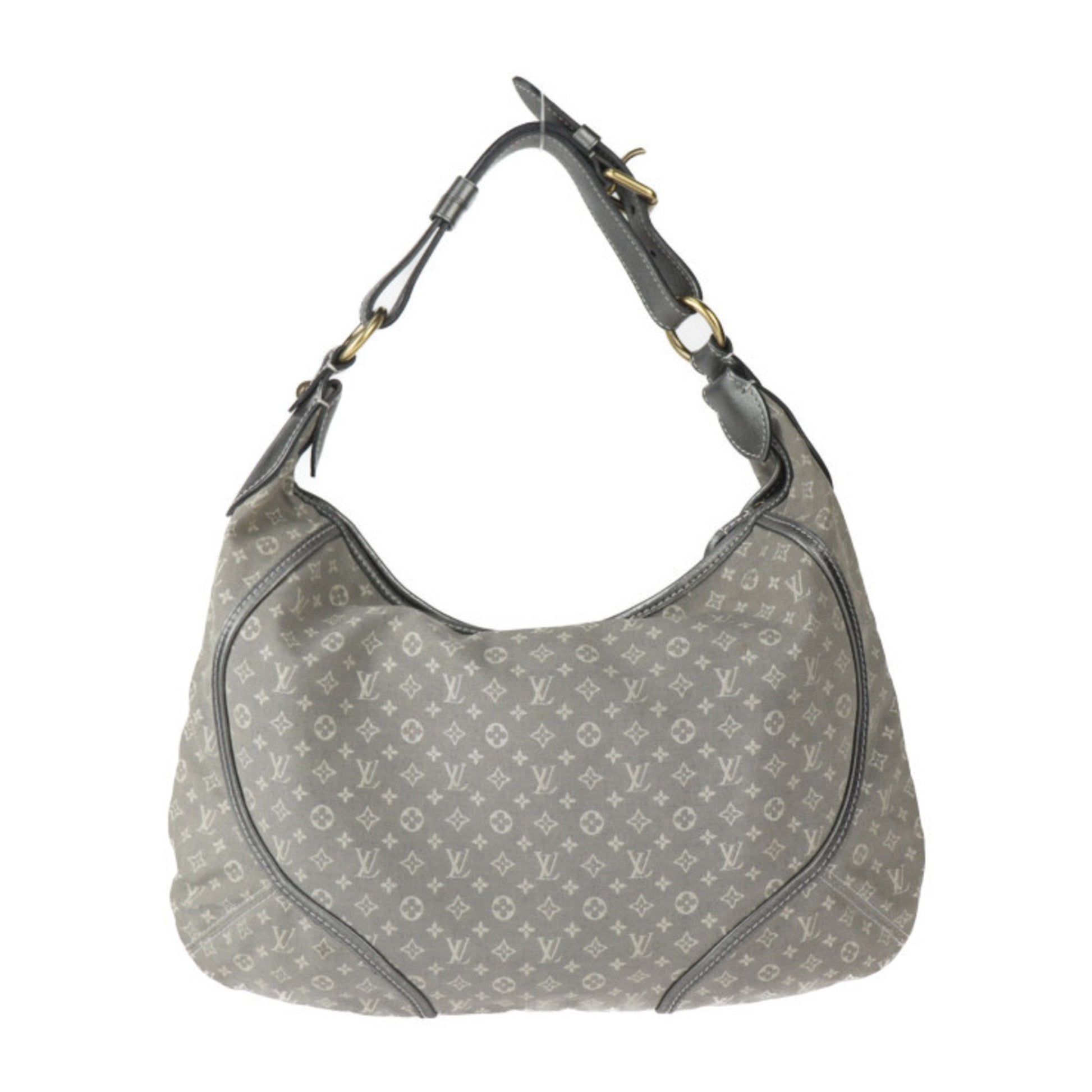 Louis Vuitton Manon, Grey, Leather, handbag