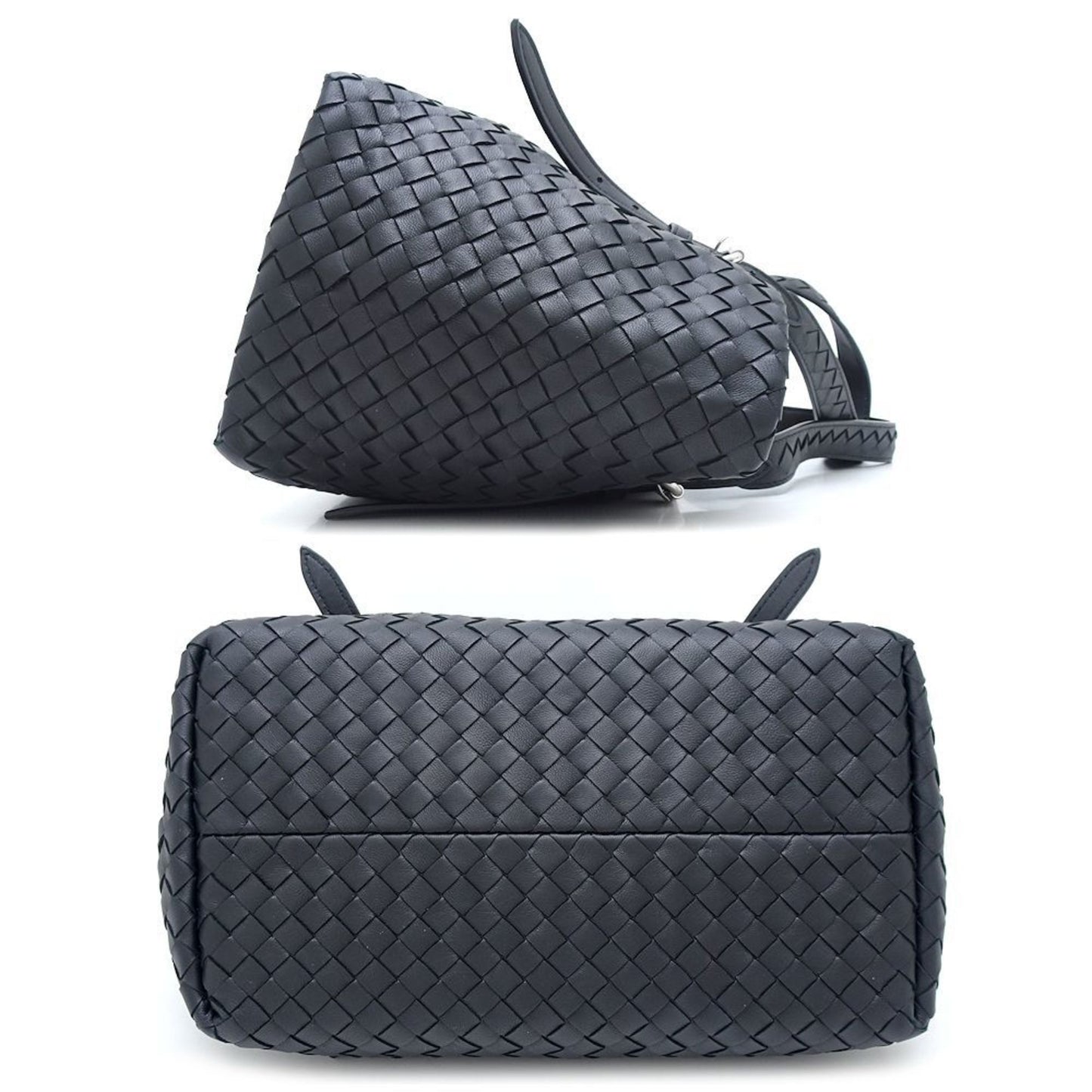 Bottega Veneta, Black, Leather, tote