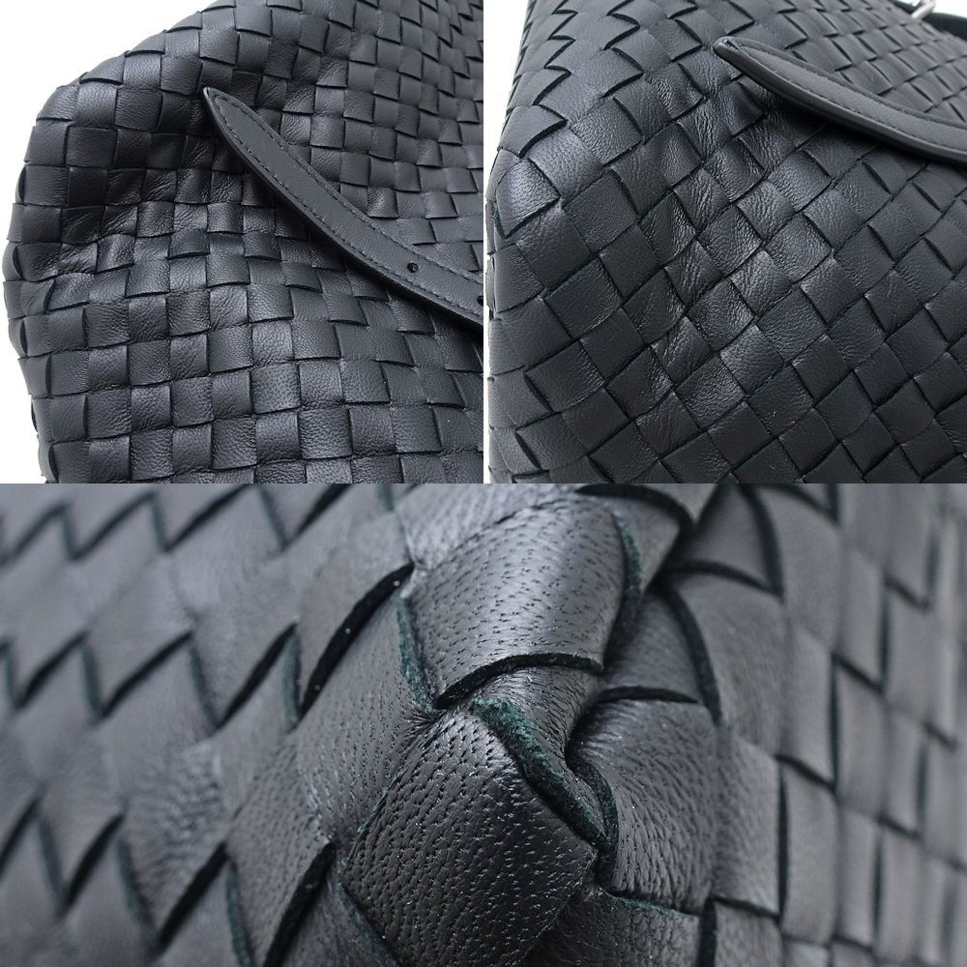 Bottega Veneta, Black, Leather, tote