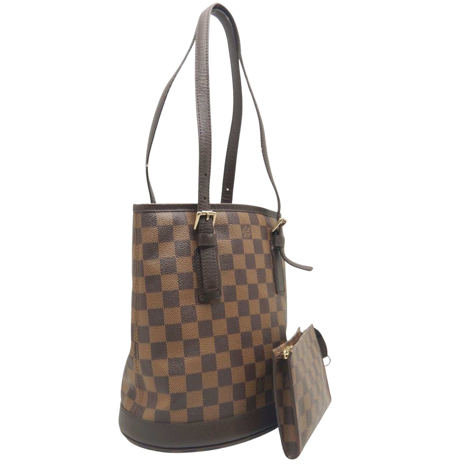 Louis Vuitton Marais, Brown, Canvas, tote