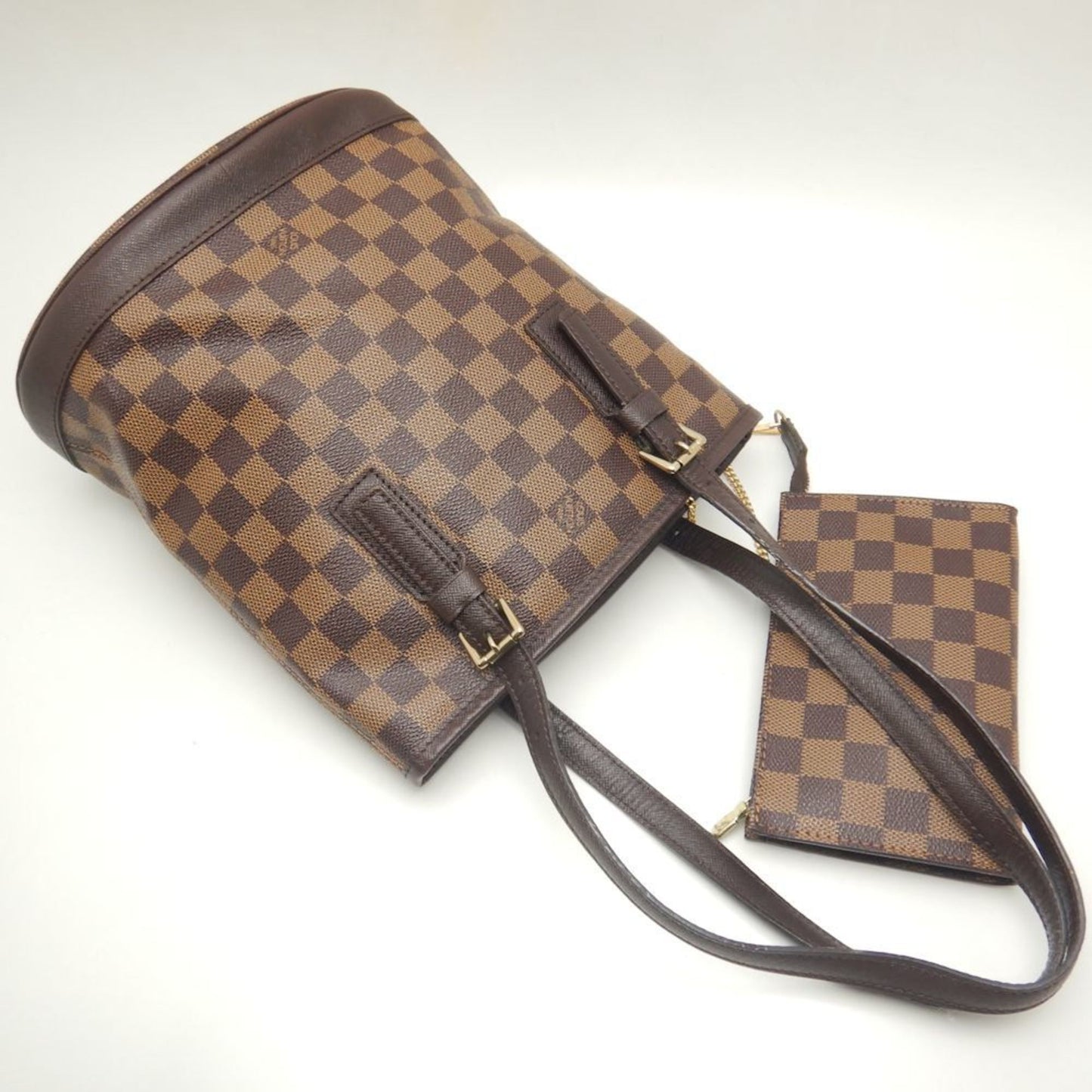 Louis Vuitton Marais, Brown, Canvas, tote