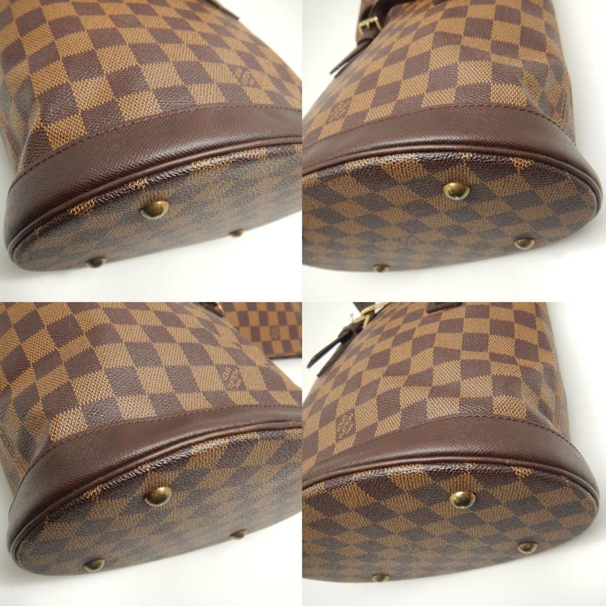 Louis Vuitton Marais, Brown, Canvas, tote