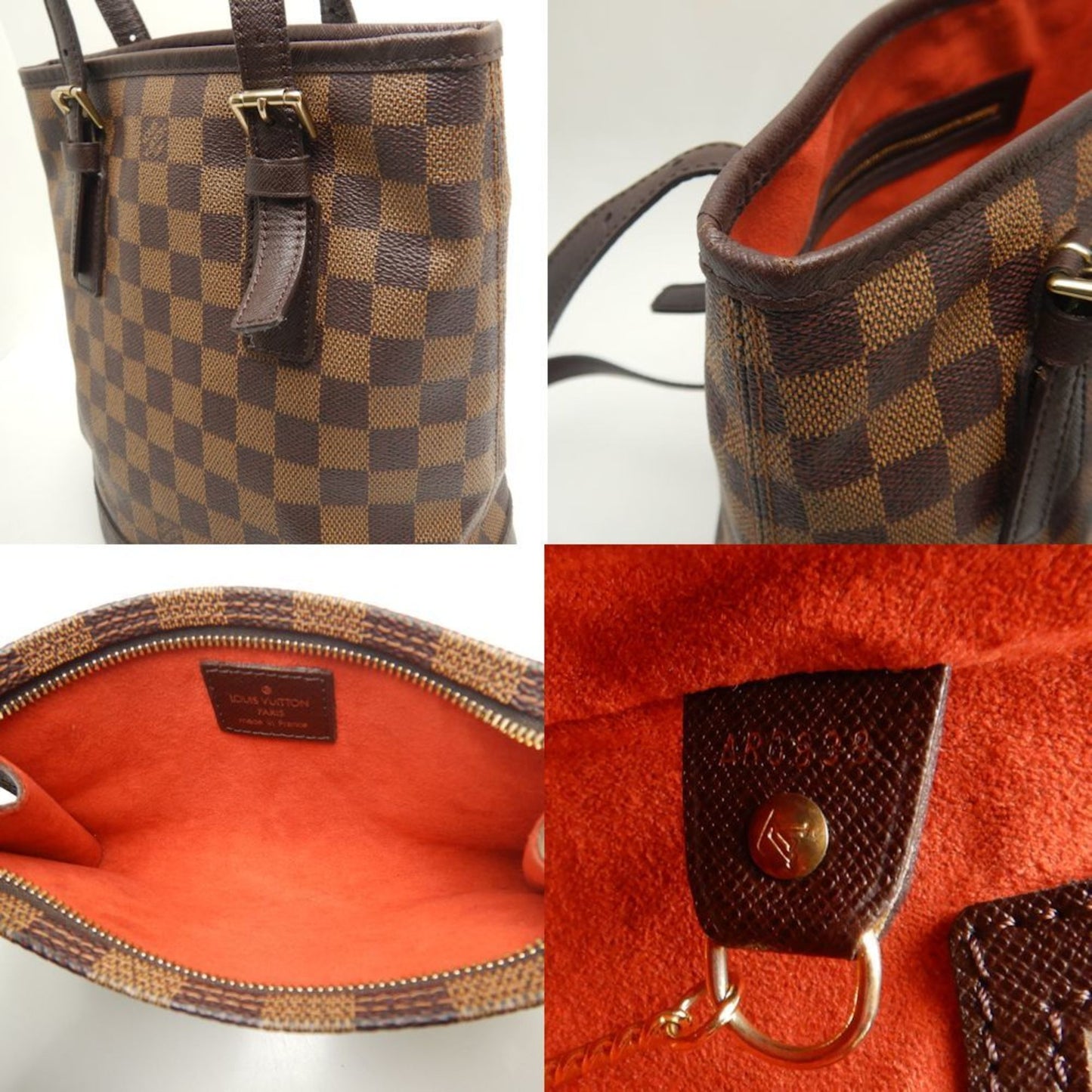 Louis Vuitton Marais, Brown, Canvas, tote