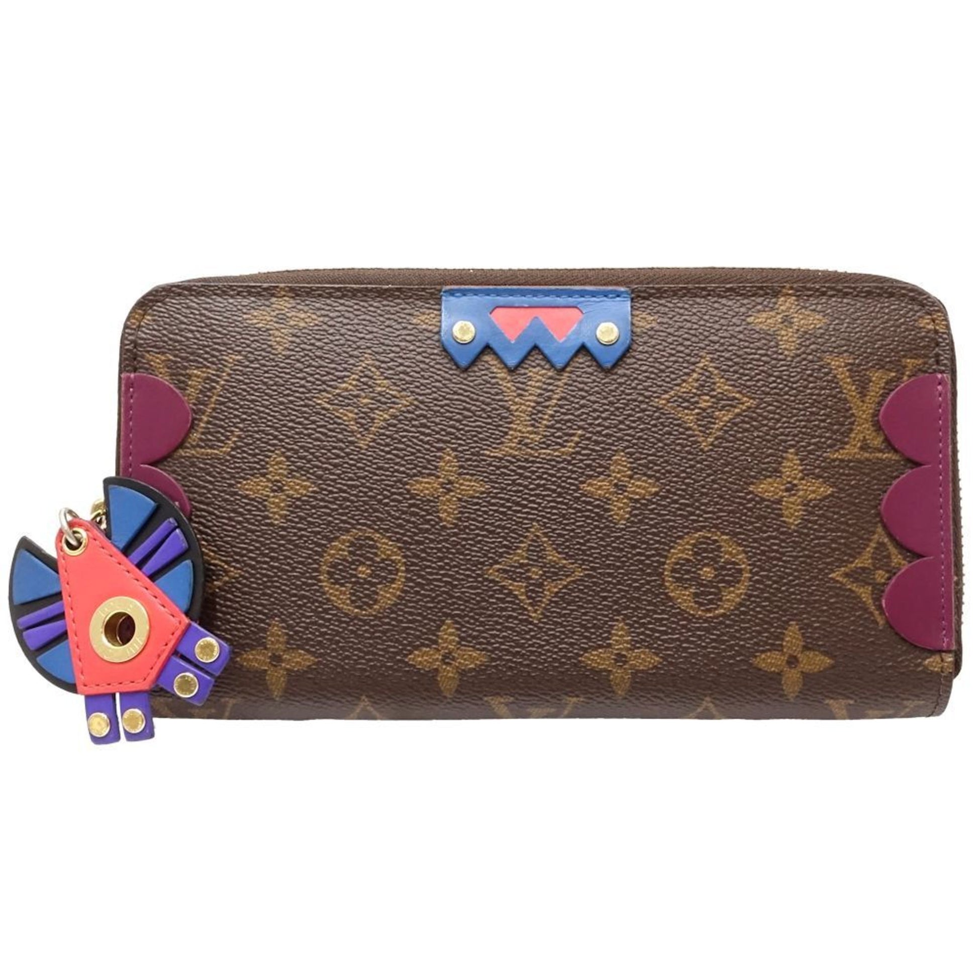 Louis Vuitton Zippy, Brown, Canvas, wallet