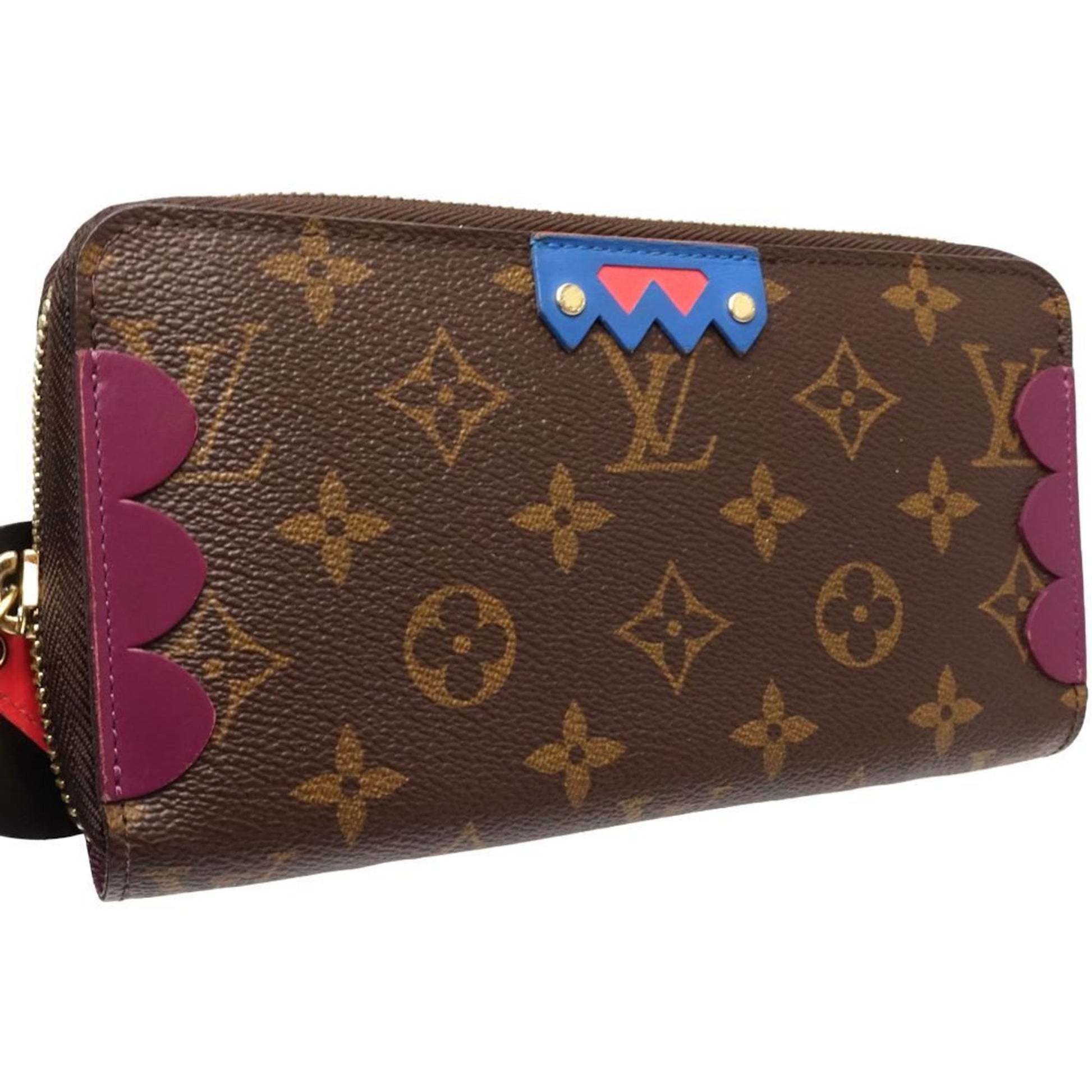 Louis Vuitton Zippy, Brown, Canvas, wallet