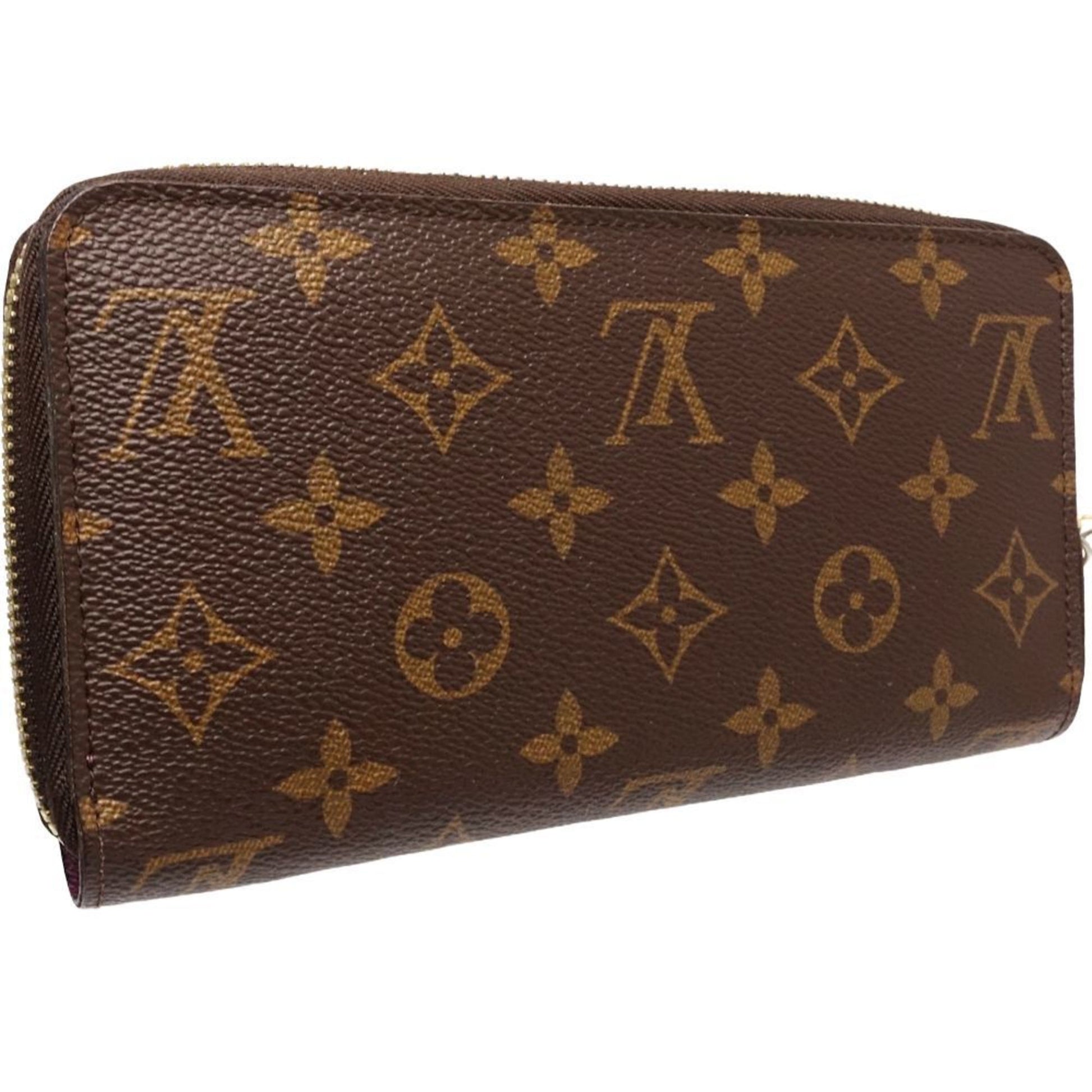 Louis Vuitton Zippy, Brown, Canvas, wallet