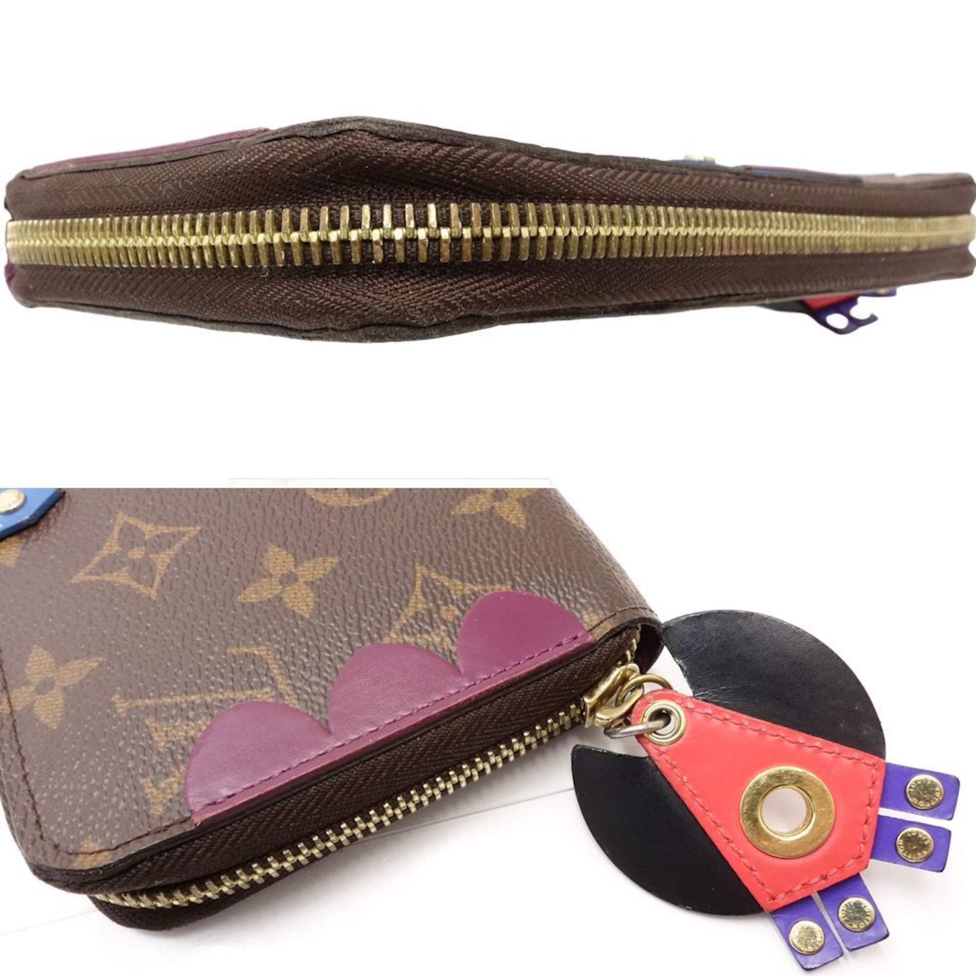 Louis Vuitton Zippy, Brown, Canvas, wallet