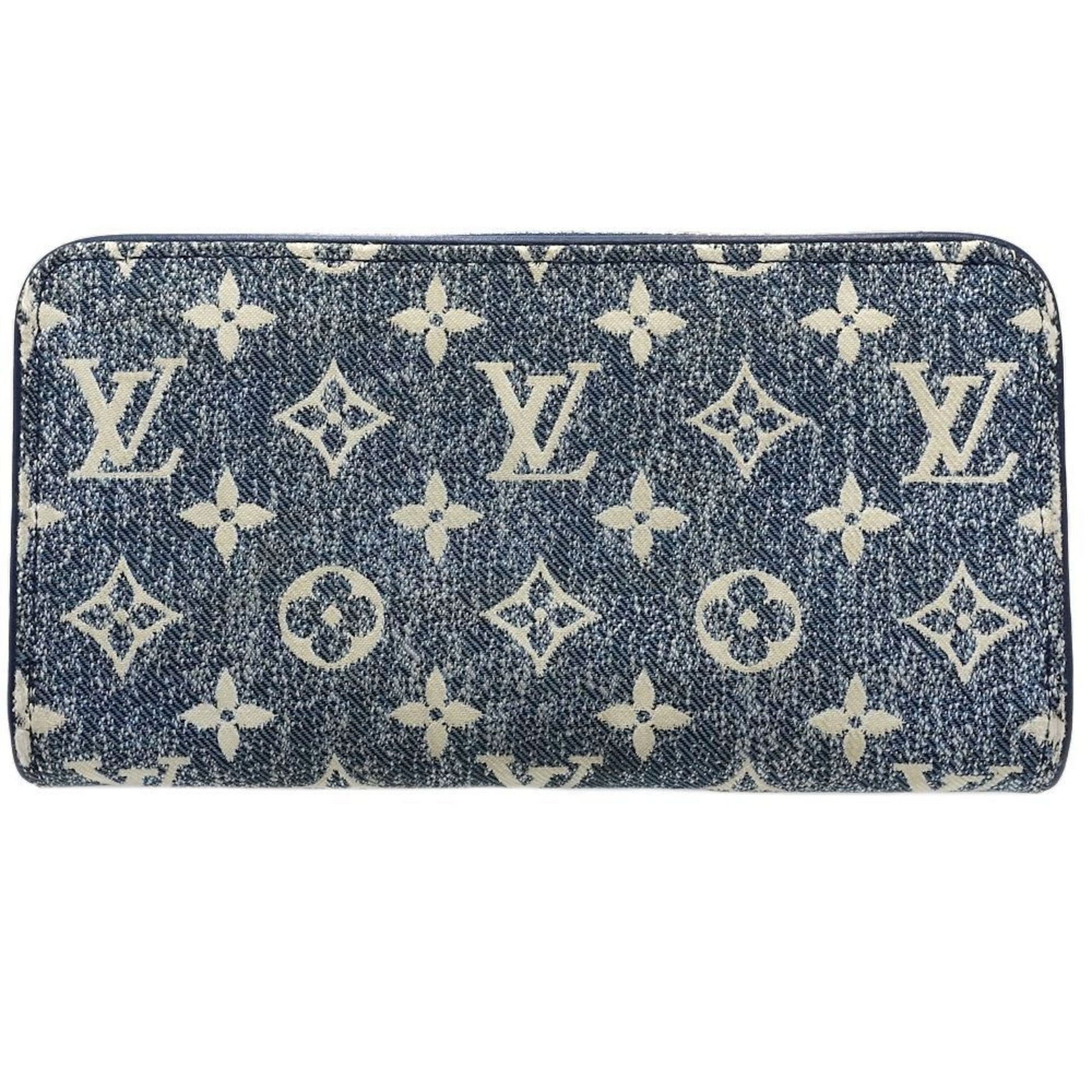 Louis Vuitton Zippy wallet, Blue, Denim - Jeans, wallet