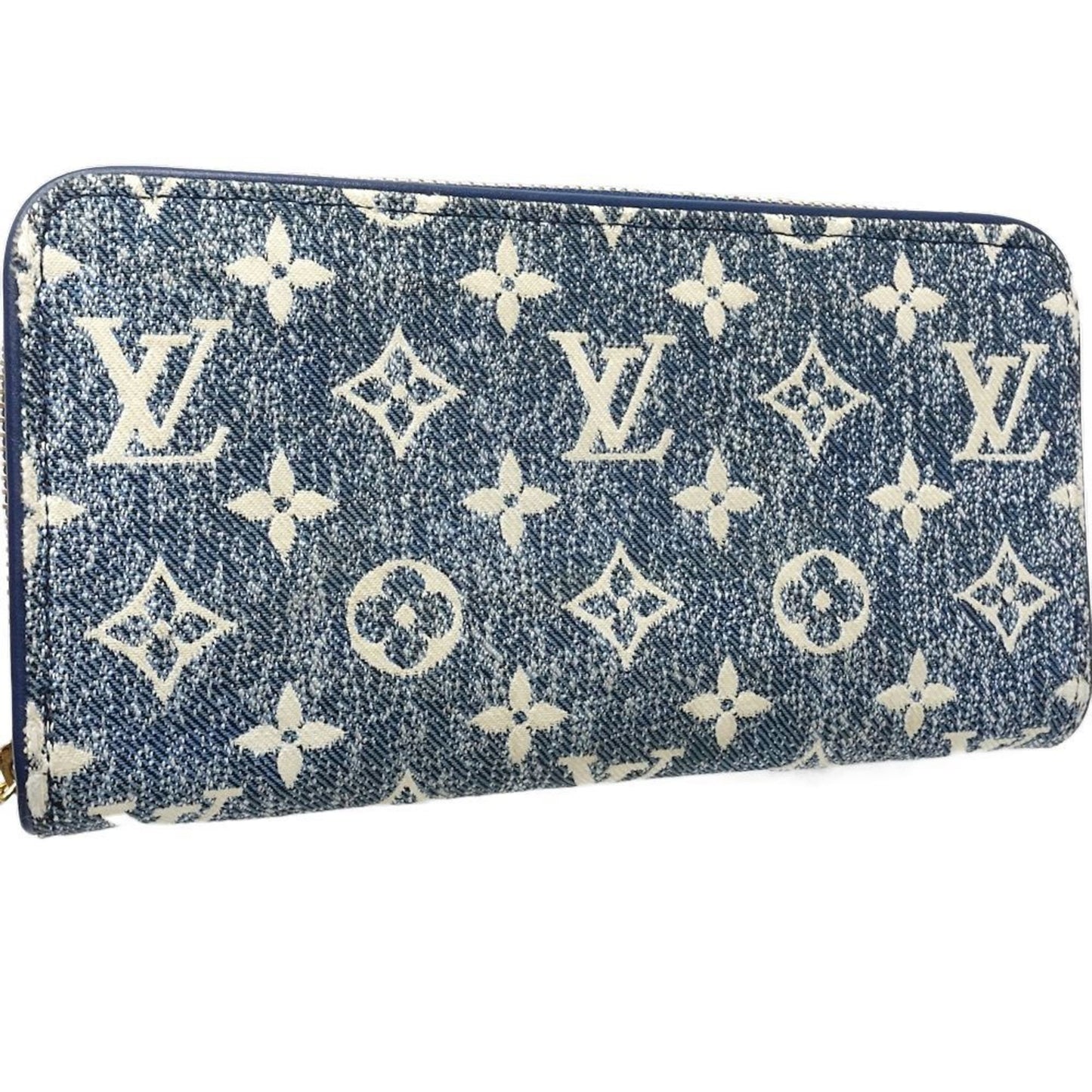 Louis Vuitton Zippy wallet, Blue, Denim - Jeans, wallet