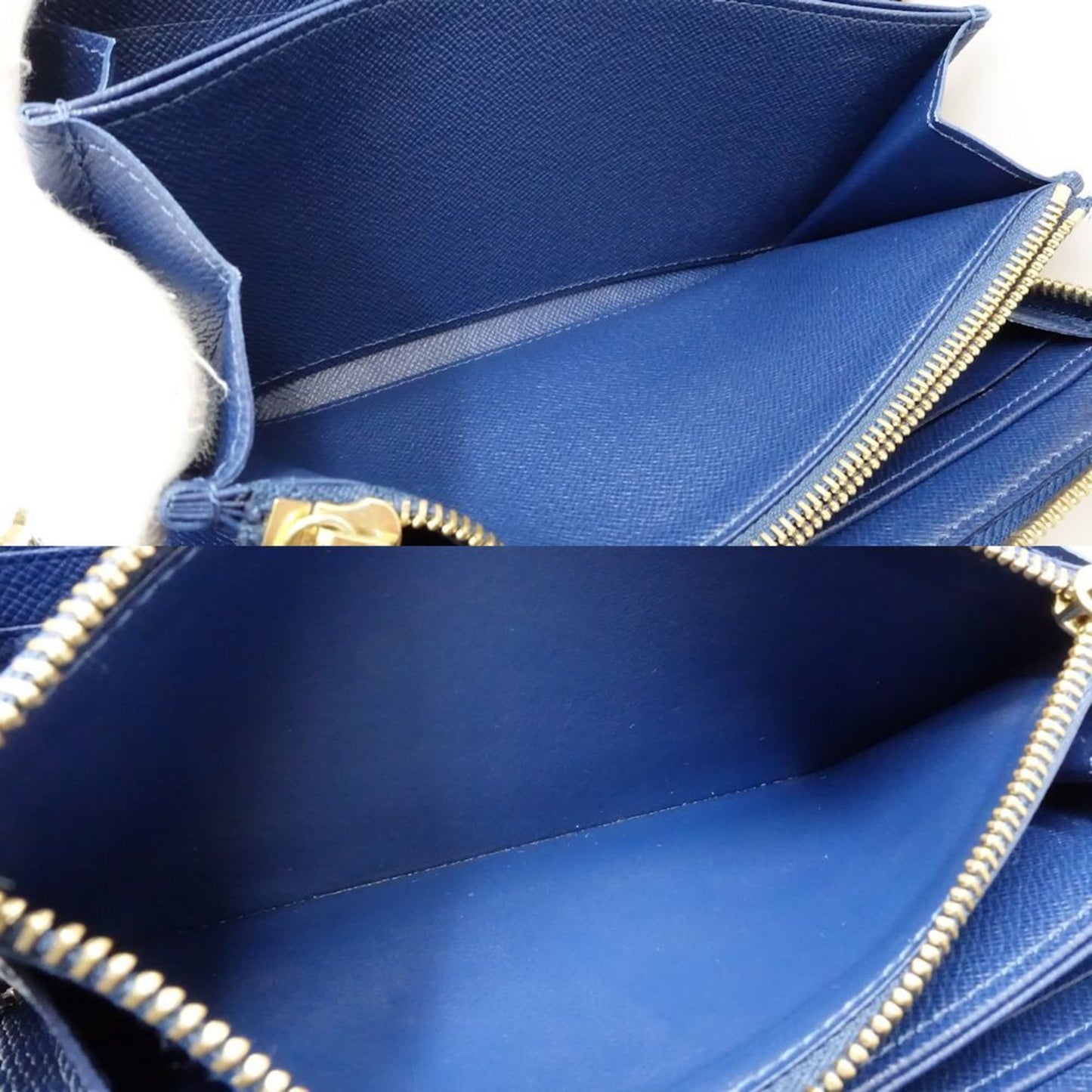 Louis Vuitton Zippy wallet, Blue, Denim - Jeans, wallet