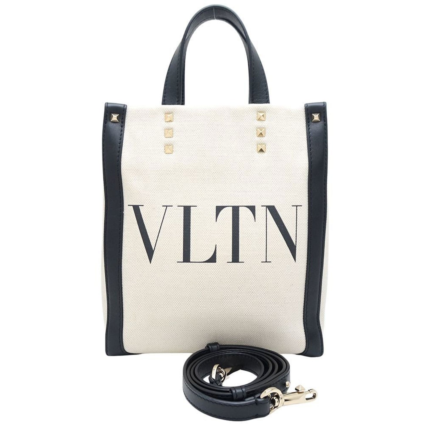 Valentino Garavani VLTN, Beige, Canvas, tote