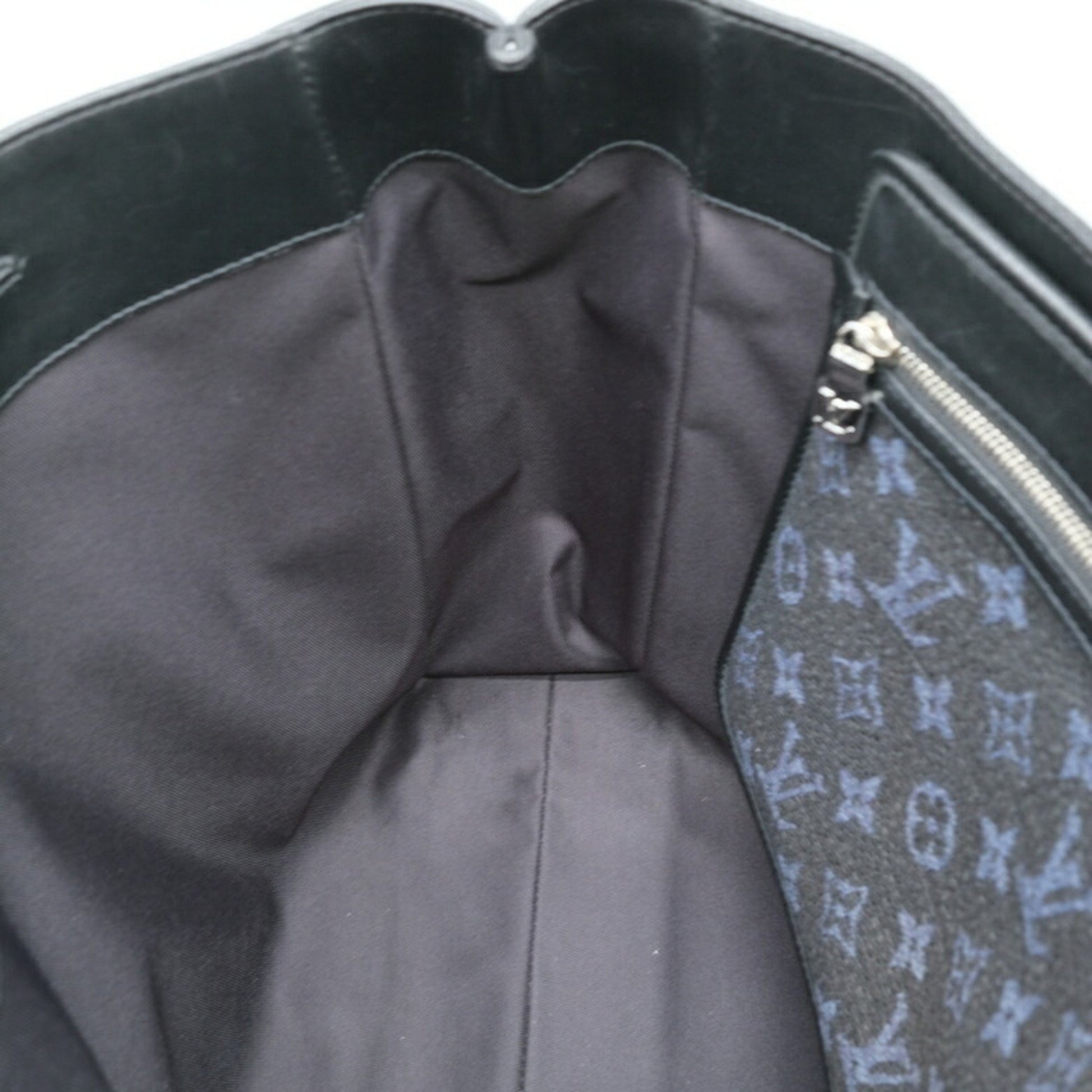 Louis Vuitton, Black, Leather, tote