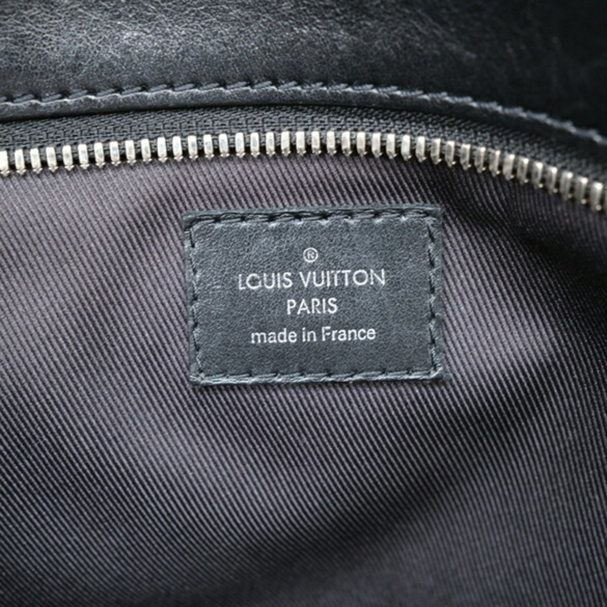 Louis Vuitton, Black, Leather, tote