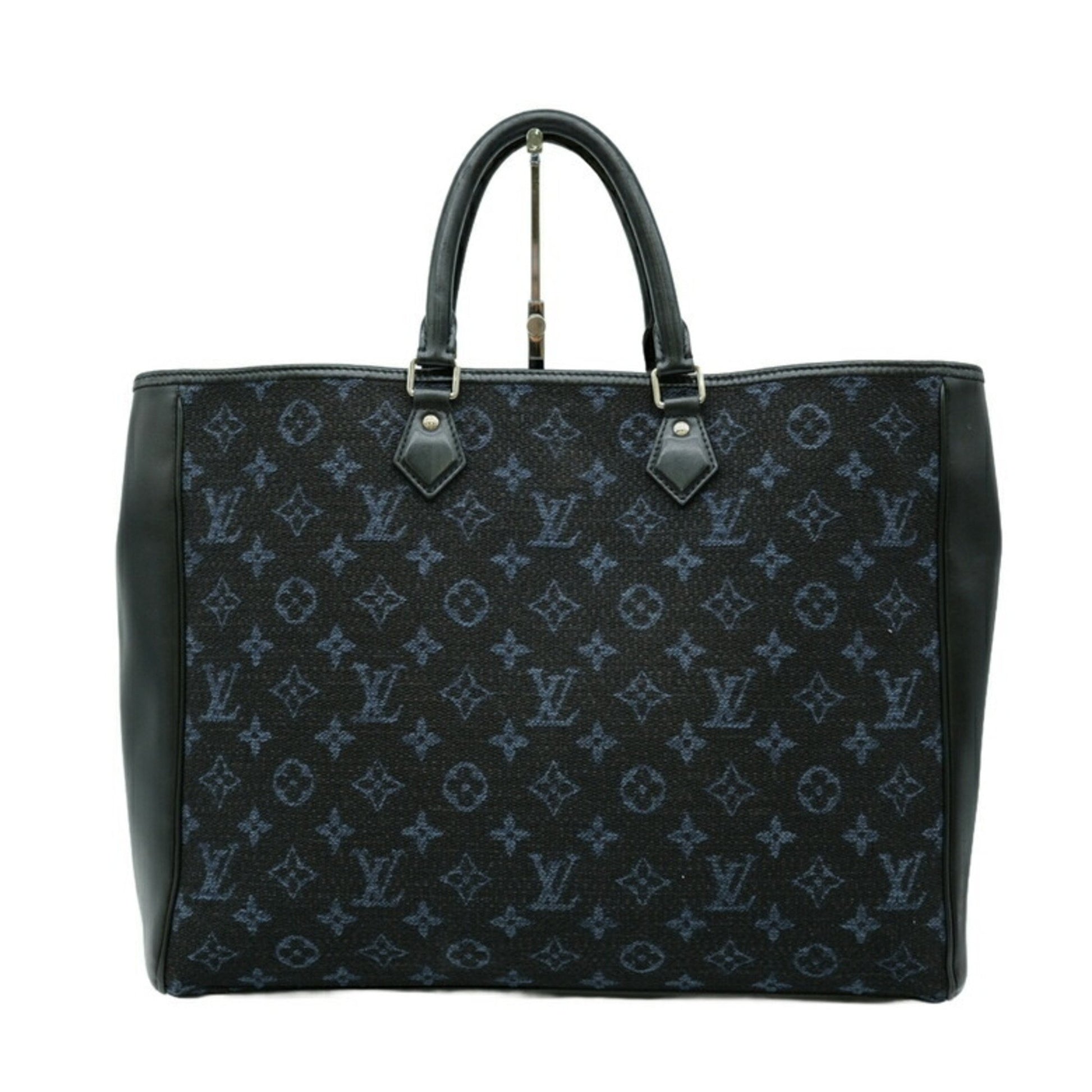 Louis Vuitton, Black, Leather, tote