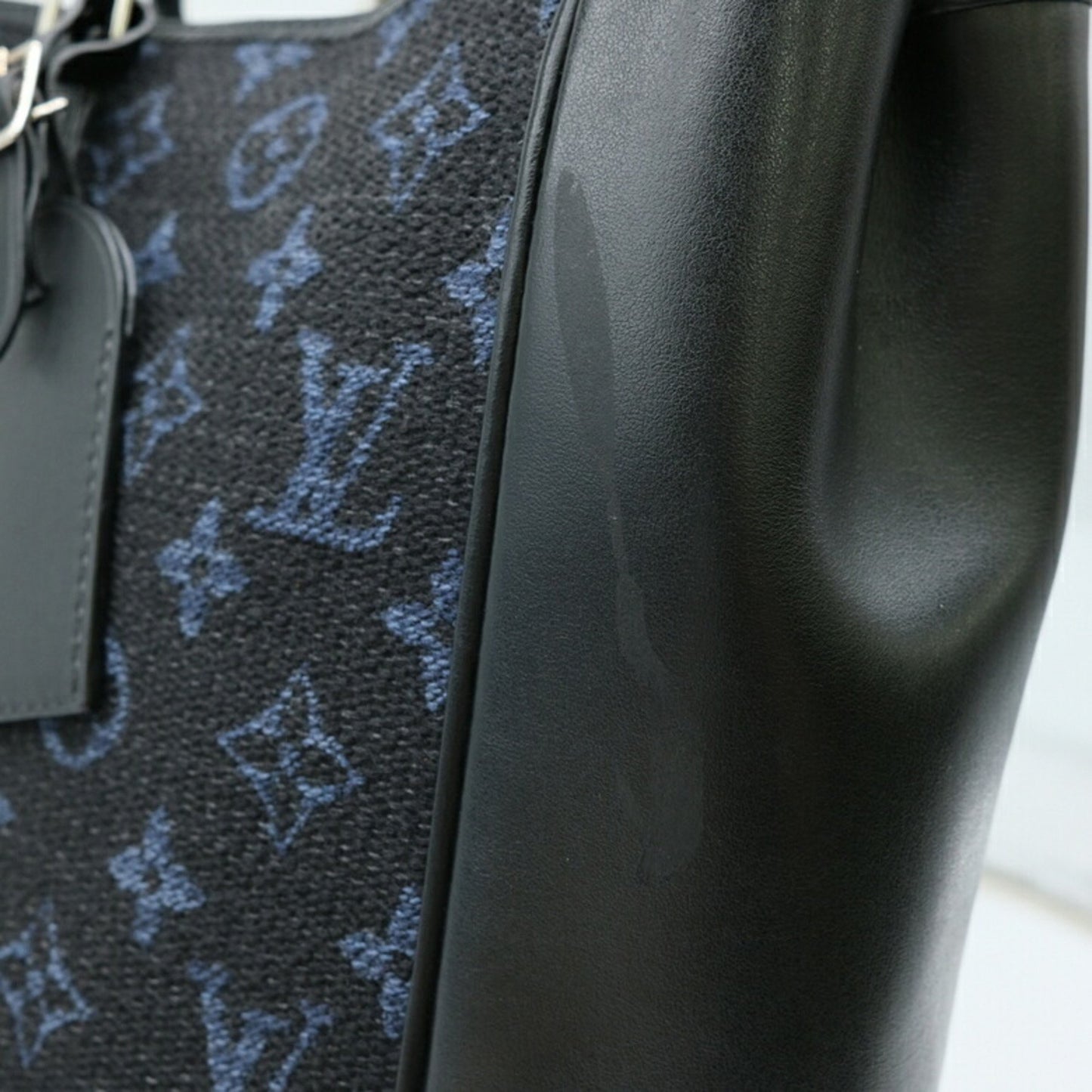 Louis Vuitton, Black, Leather, tote