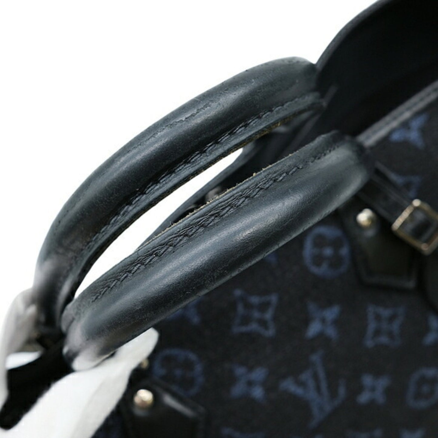 Louis Vuitton, Black, Leather, tote