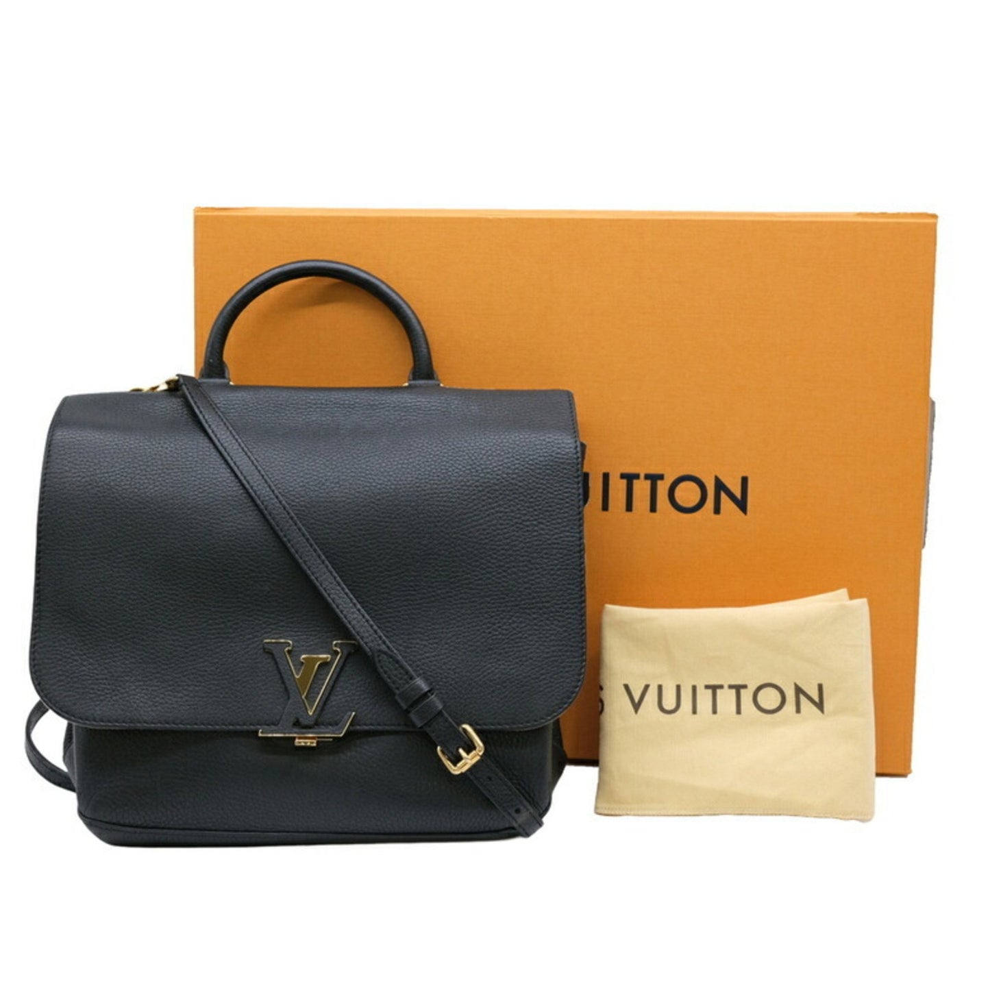 Louis Vuitton Volta, Black, Leather, handbag