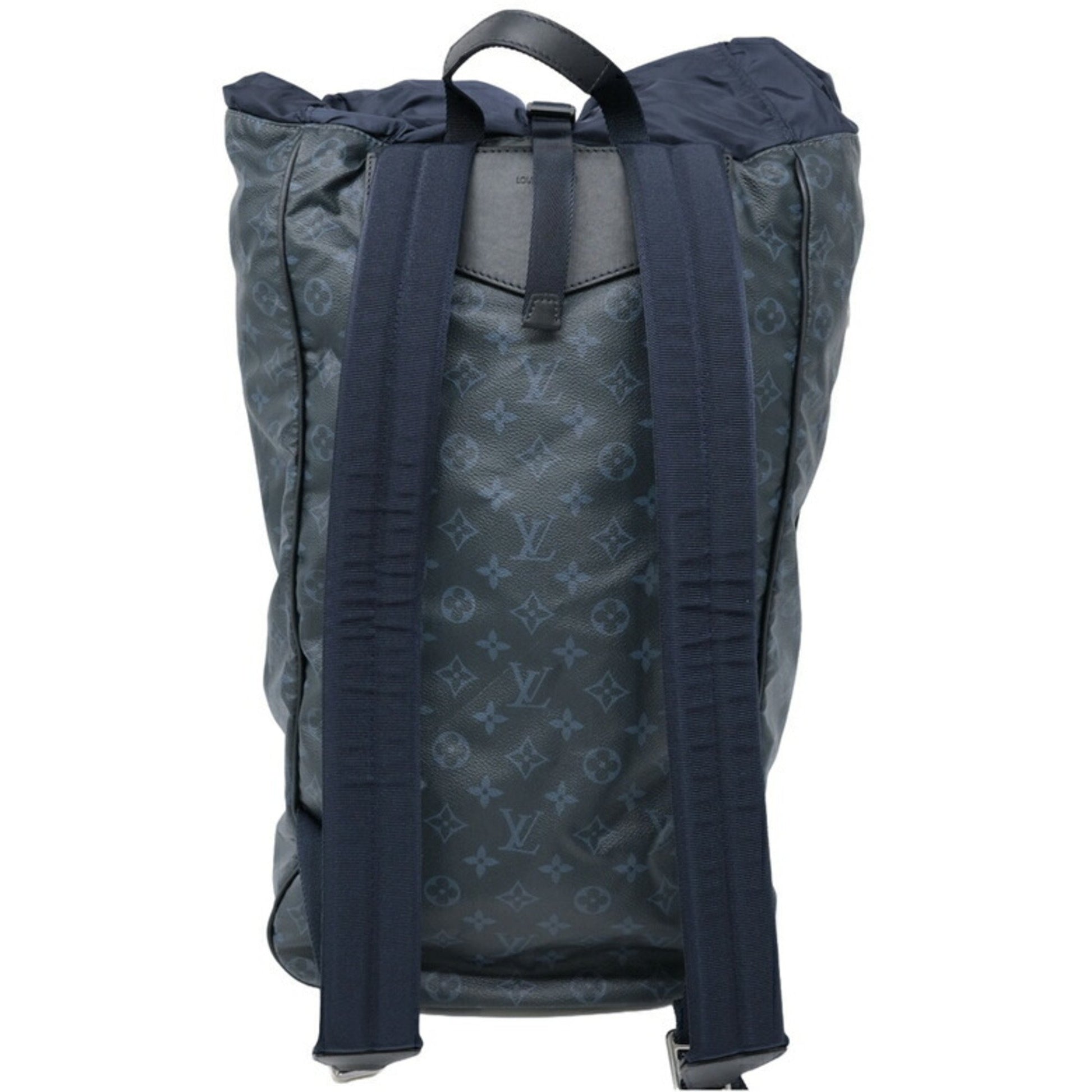 Louis Vuitton Cobalt Cabas Voyage, Blue, Canvas, backpack