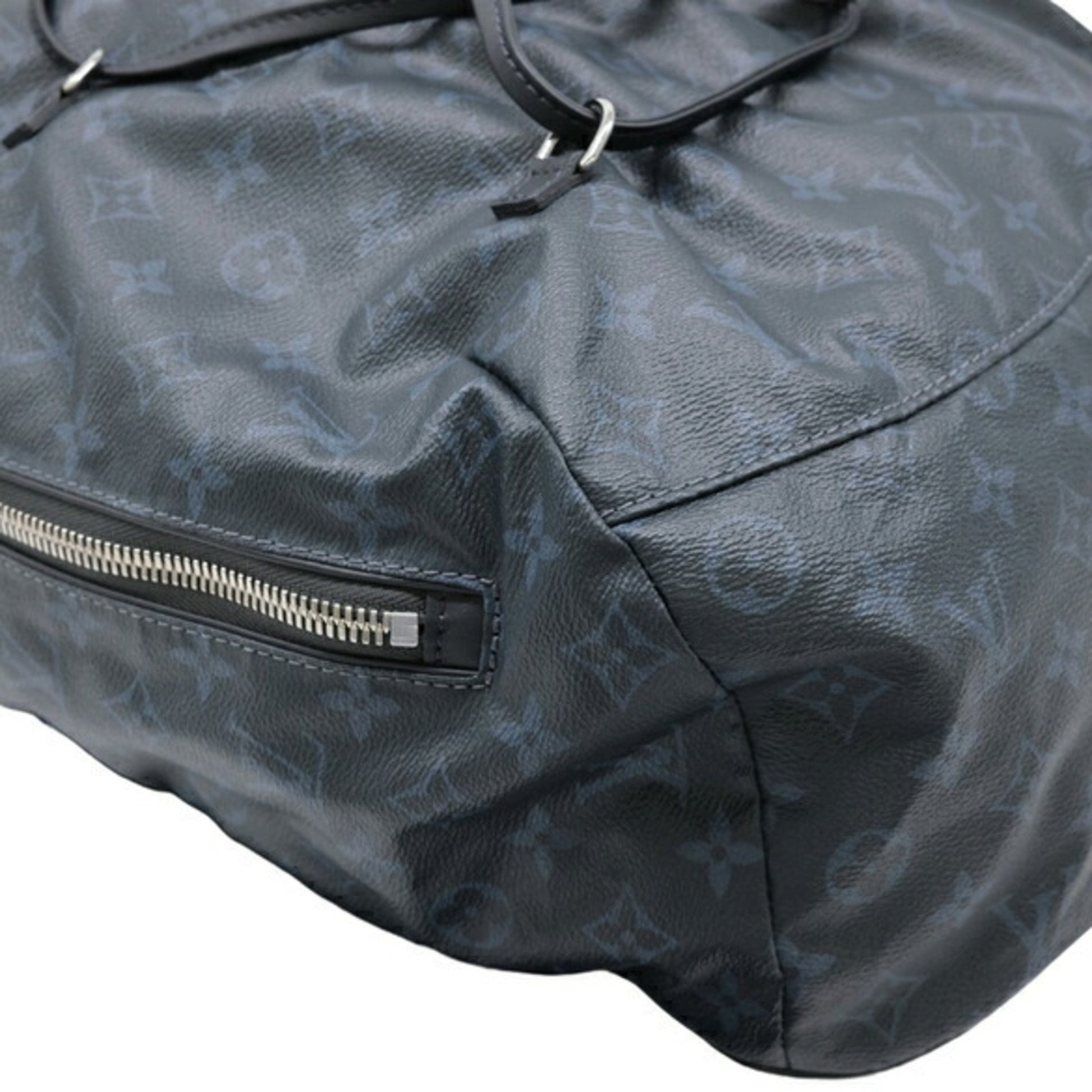 Louis Vuitton Cobalt Cabas Voyage, Blue, Canvas, backpack