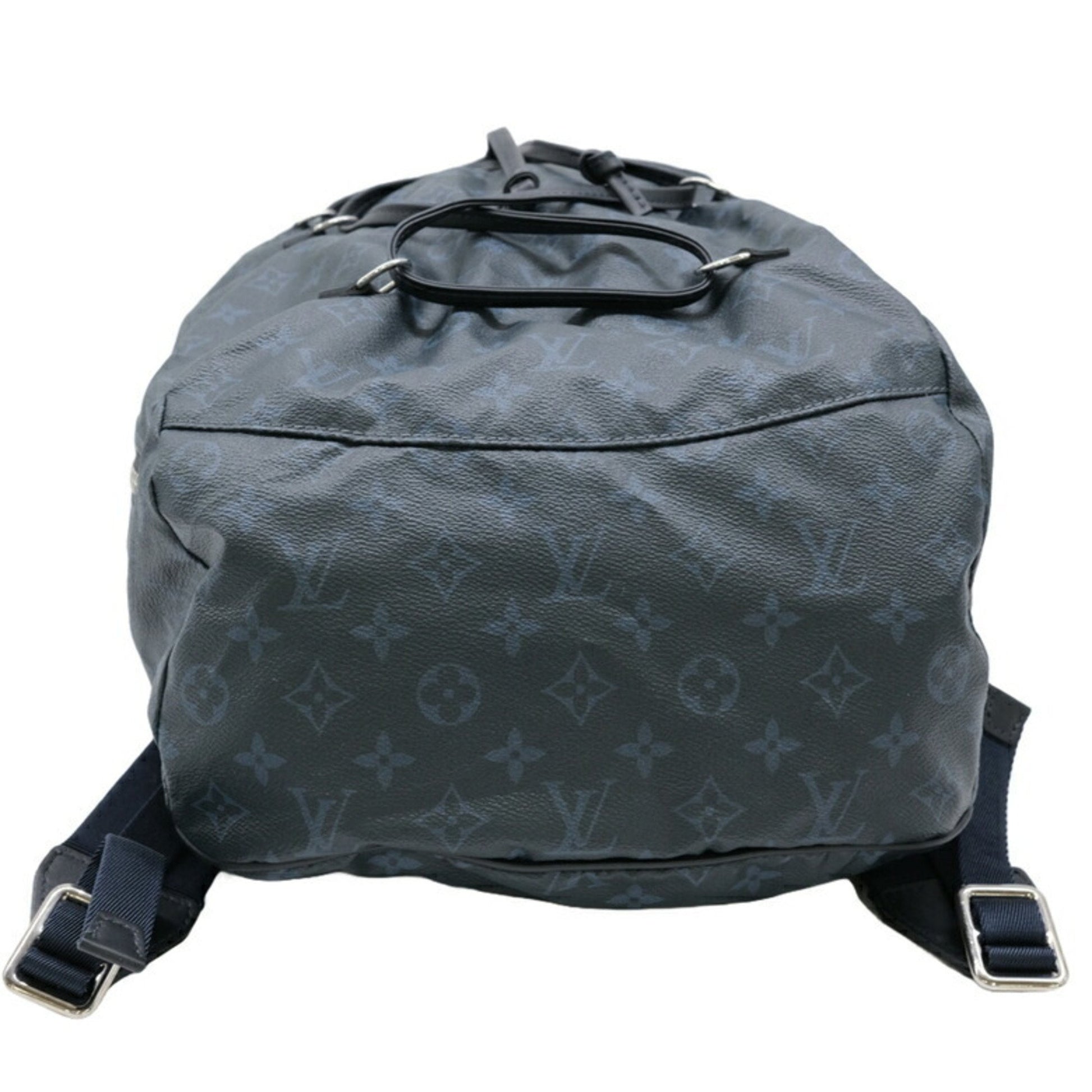 Louis Vuitton Cobalt Cabas Voyage, Blue, Canvas, backpack