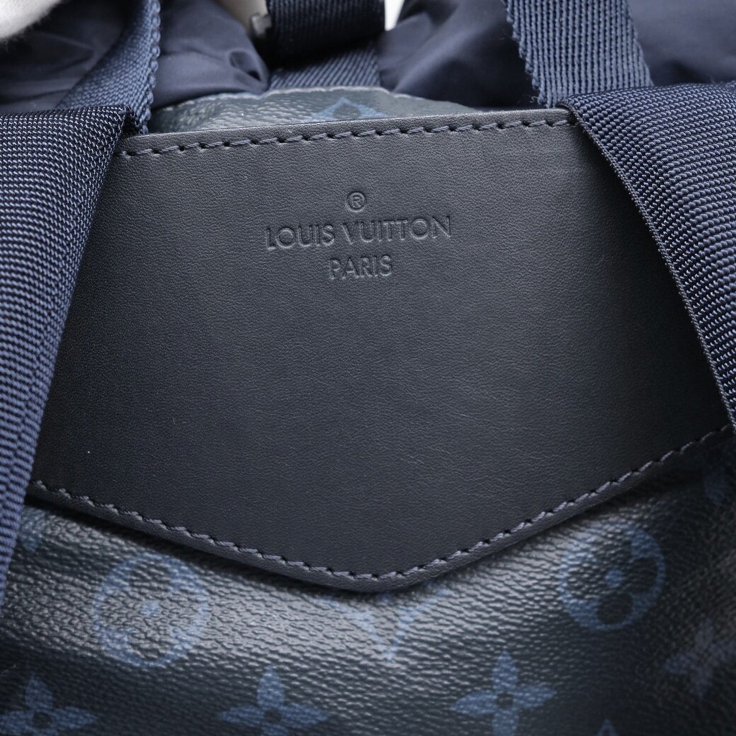 Louis Vuitton Cobalt Cabas Voyage, Blue, Canvas, backpack