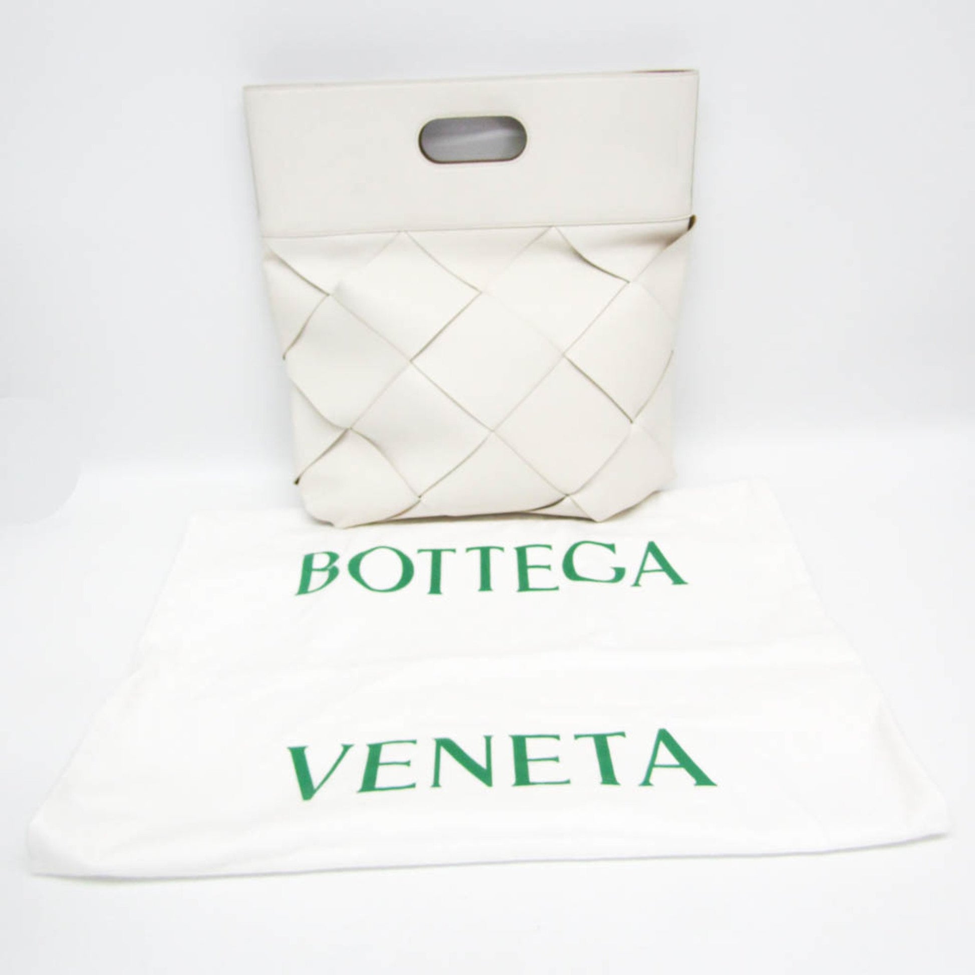 Bottega Veneta Cassette, White, Leather, tote