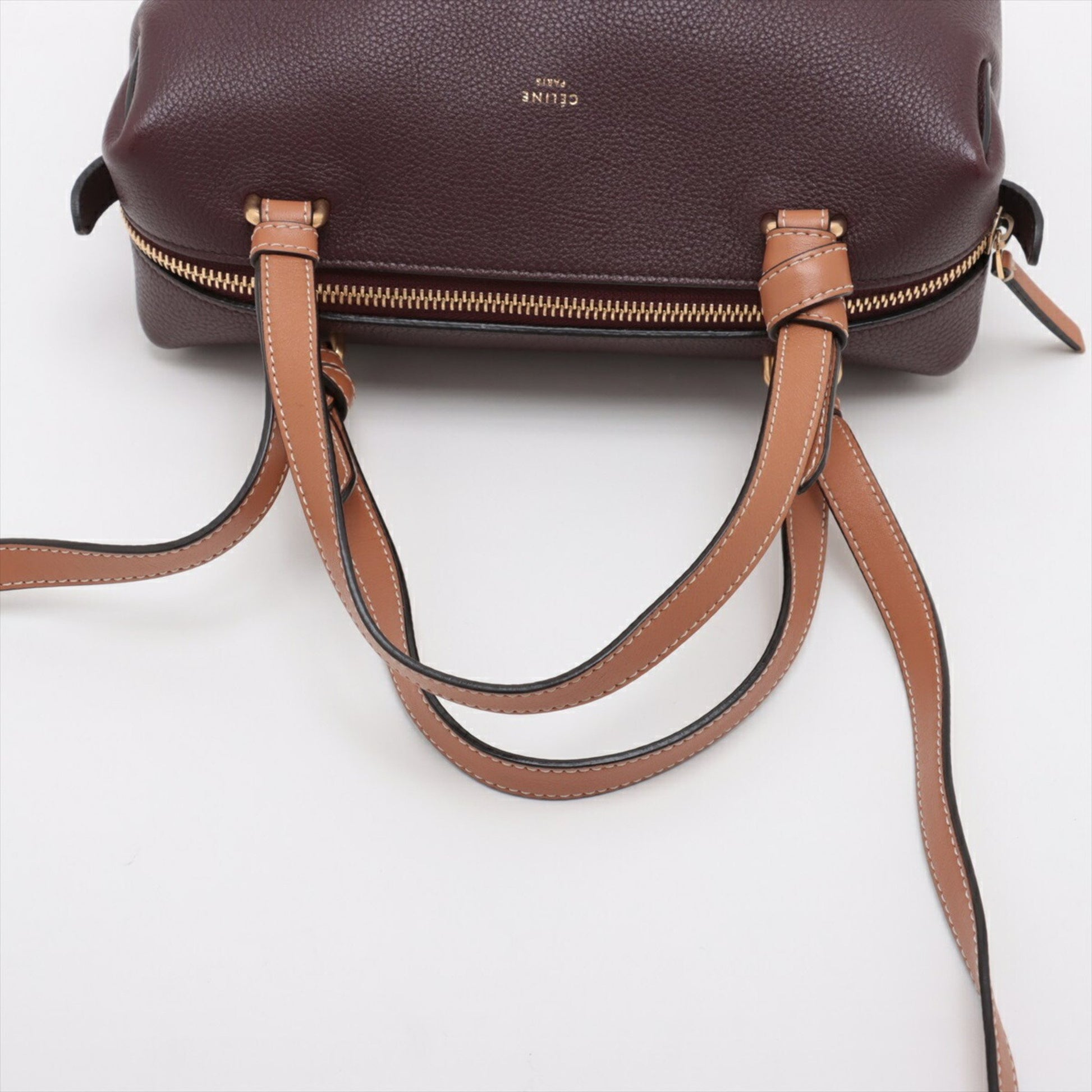 Céline Soft Cube, Brown, Leather, tote