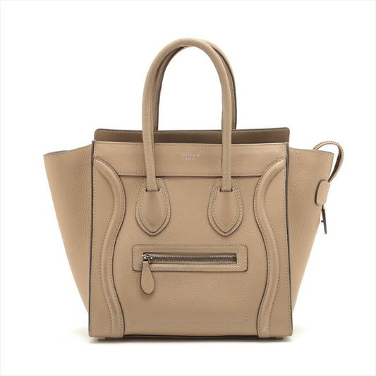 Céline Luggage, Beige, Leather, handbag