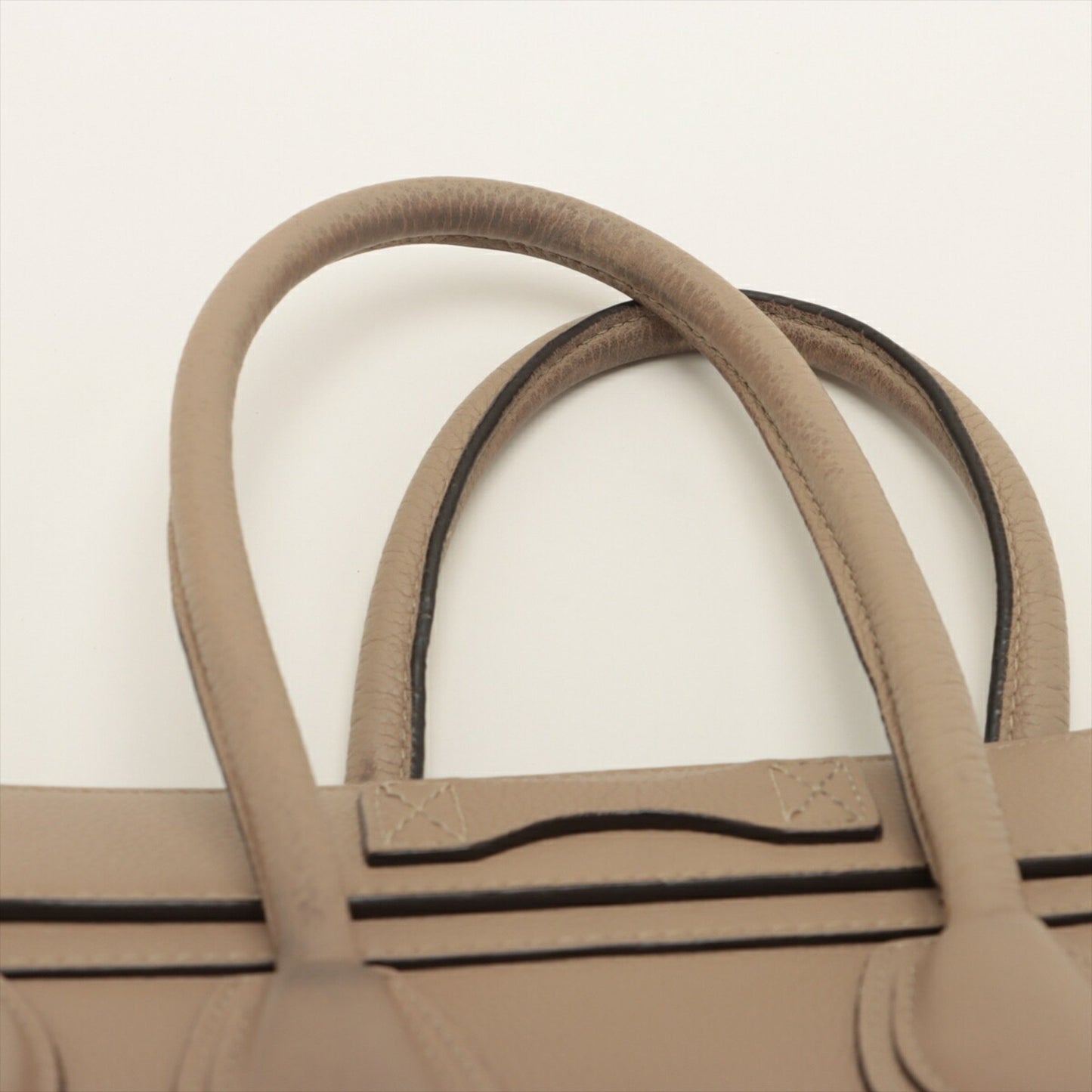 Céline Luggage, Beige, Leather, handbag