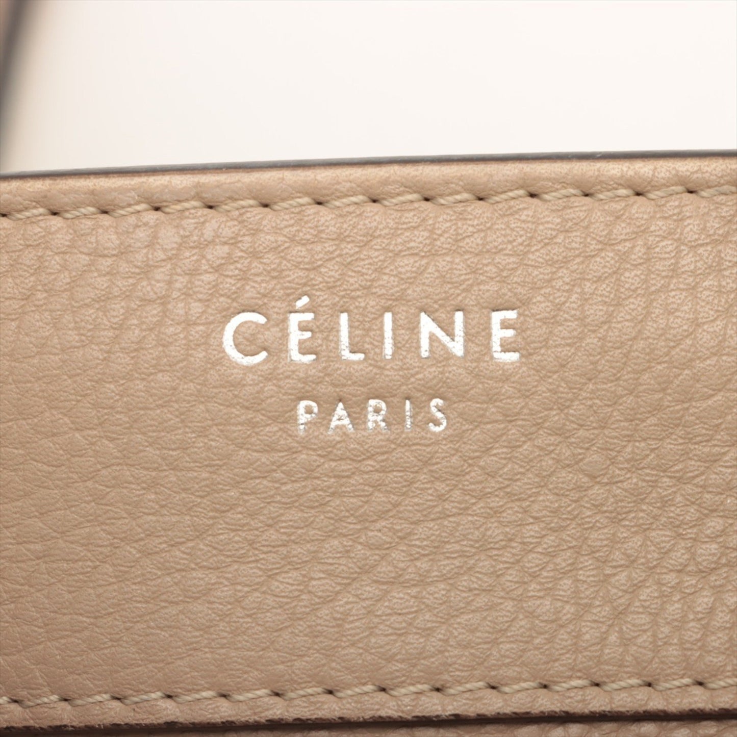 Céline Luggage, Beige, Leather, handbag