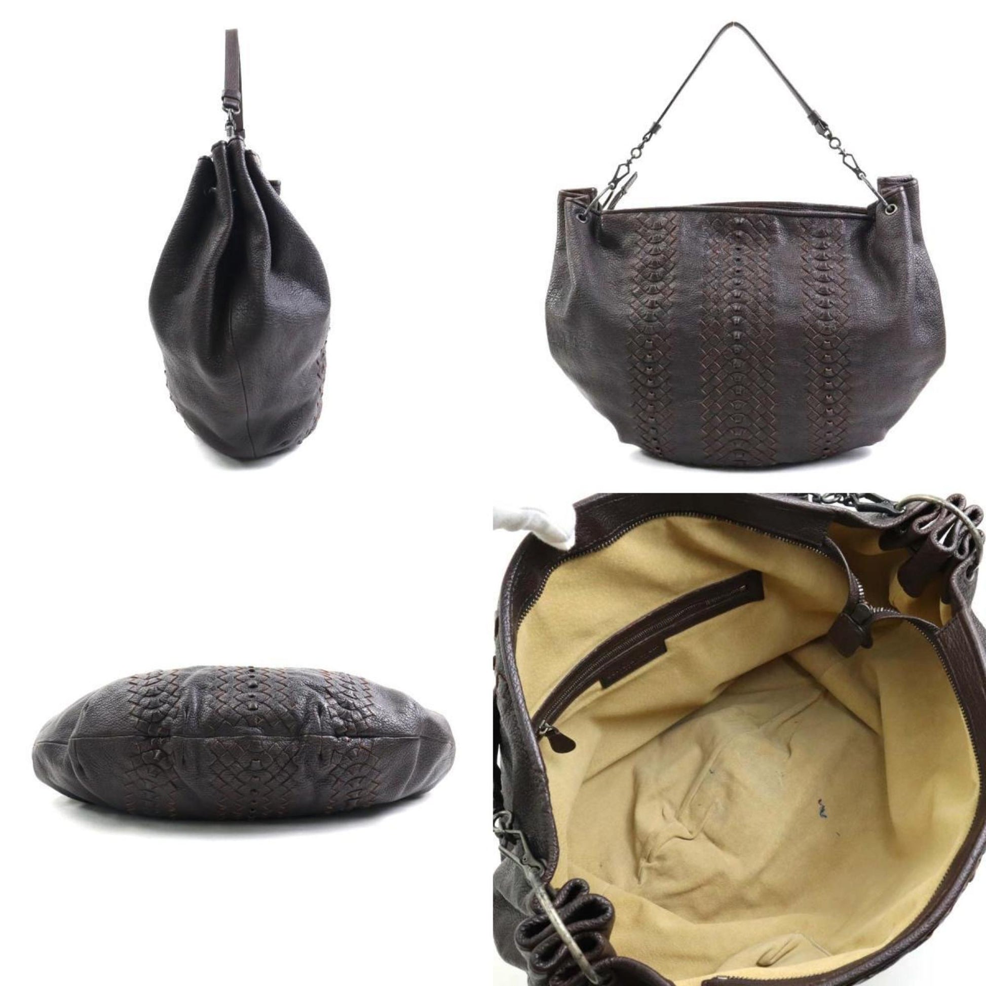 Bottega Veneta Intrecciato, Brown, Leather, shoulder