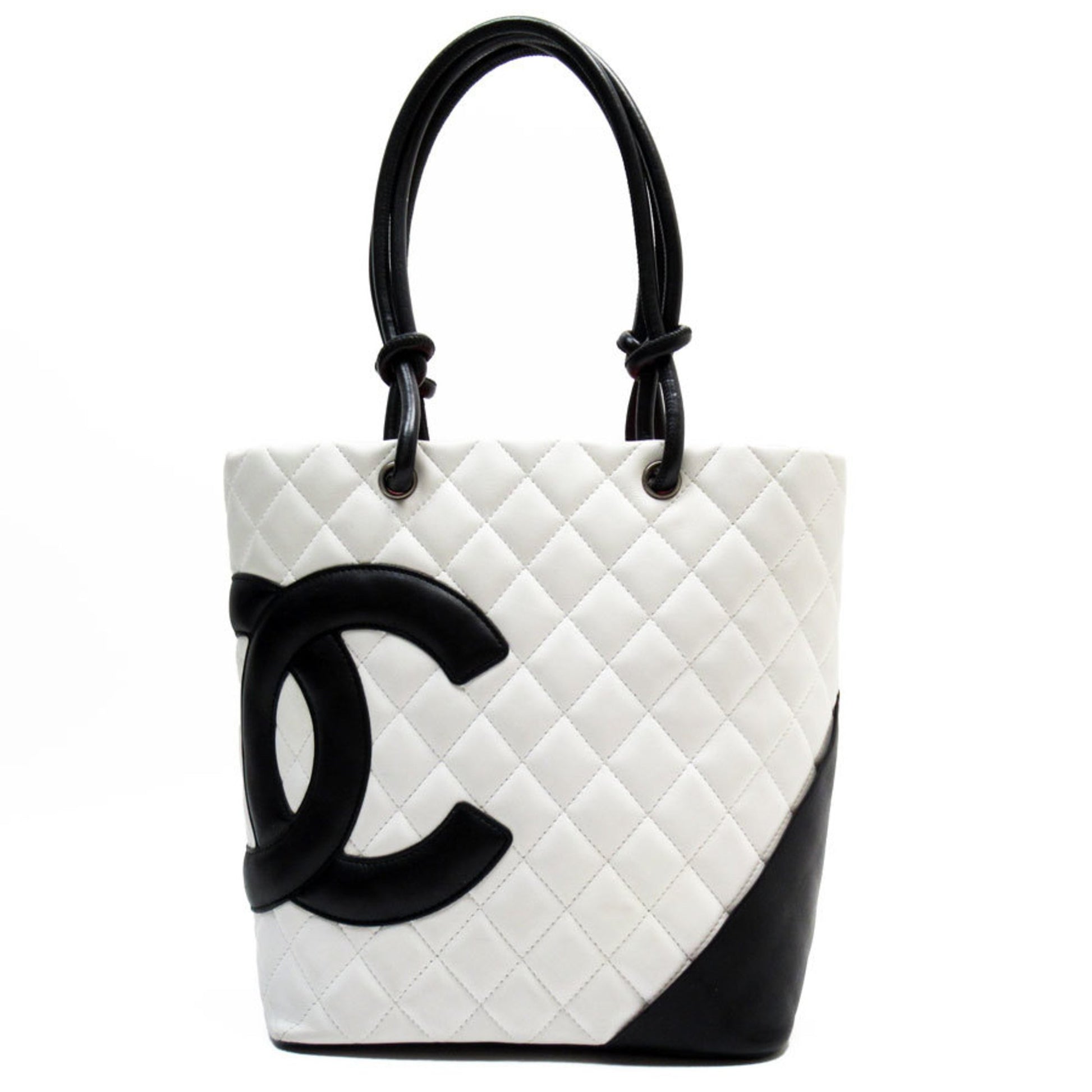 Chanel Cambon line, White, Leather, handbag