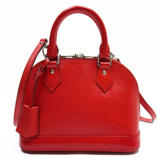 Louis Vuitton Alma BB, Red, Leather, handbag