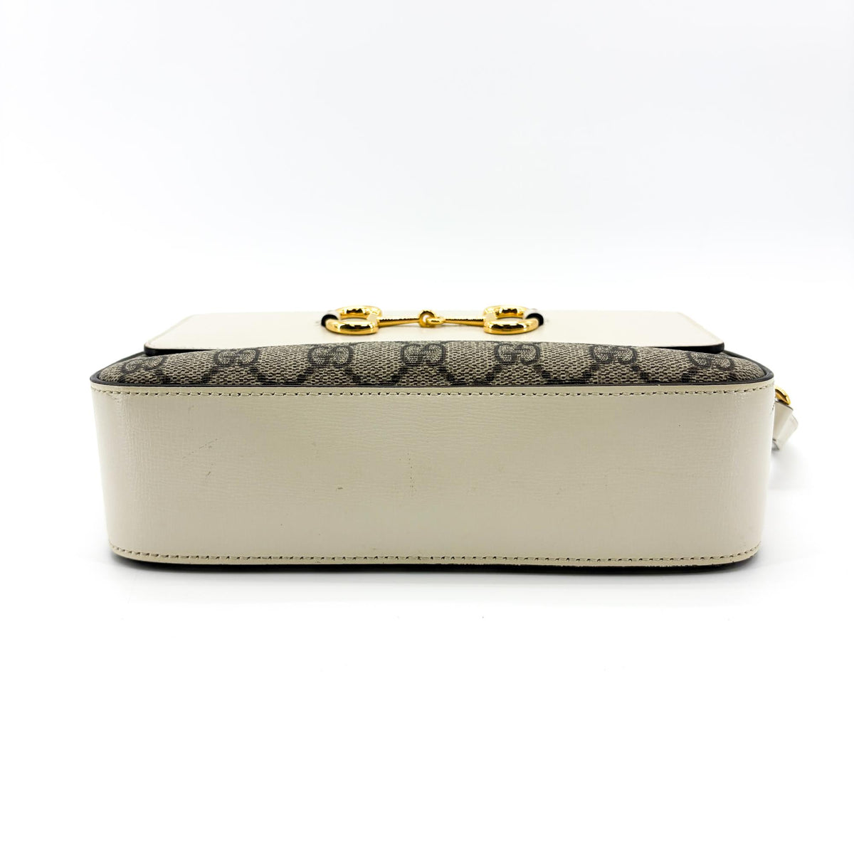 Gucci Horsebit 1955 Flap Pocket Camera GG Coated Canvas and Leather, Beige, Canvas, Shoulder Bag