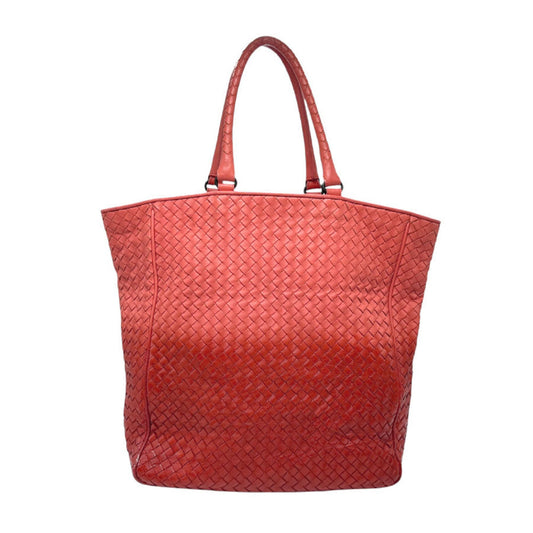 Bottega Veneta Intrecciato, Red, Leather, handbag