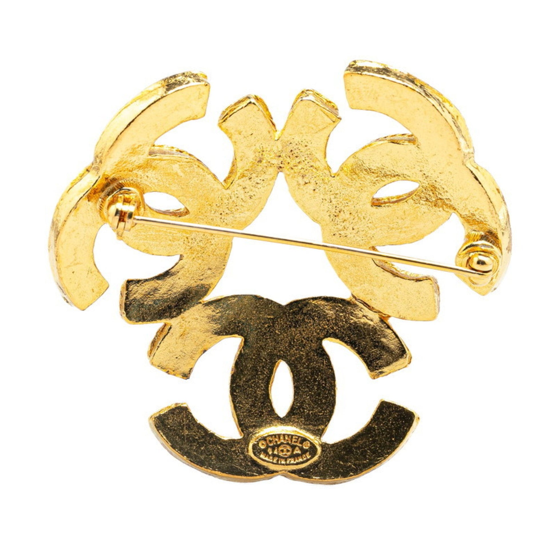 Chanel Coco Mark, Gold, Gold Plated, brooch