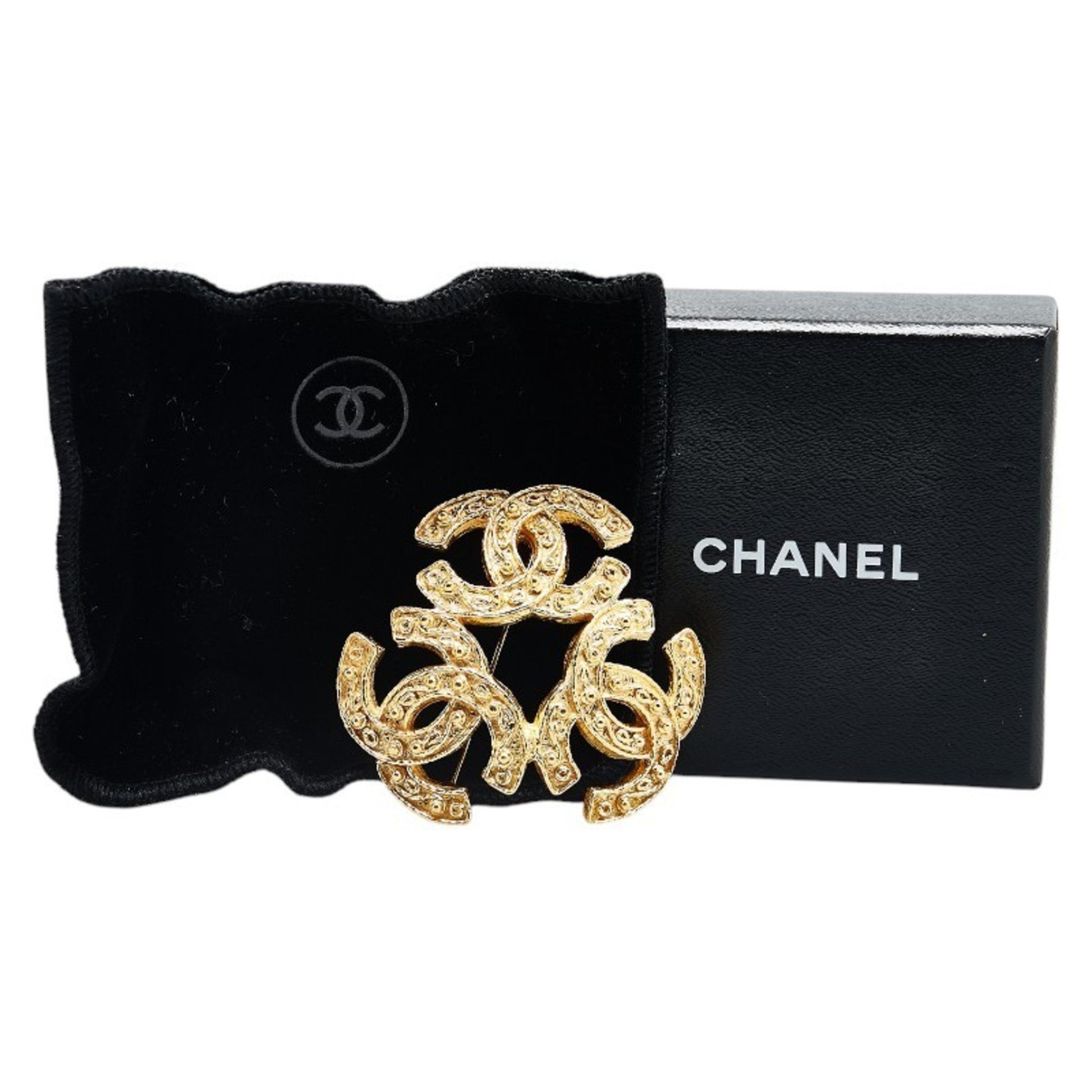 Chanel Coco Mark, Gold, Gold Plated, brooch