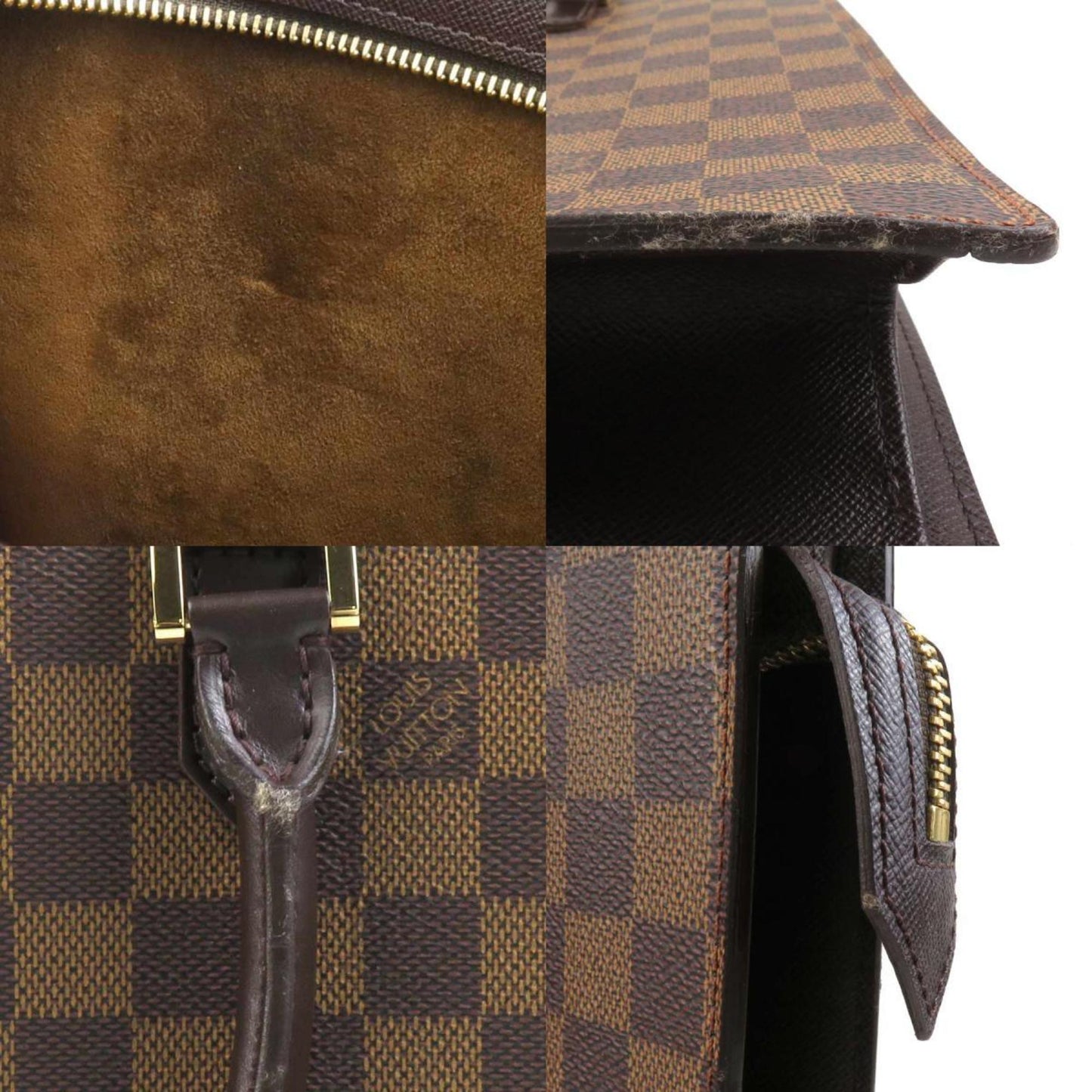 Louis Vuitton Lucile, Brown, Canvas, tote