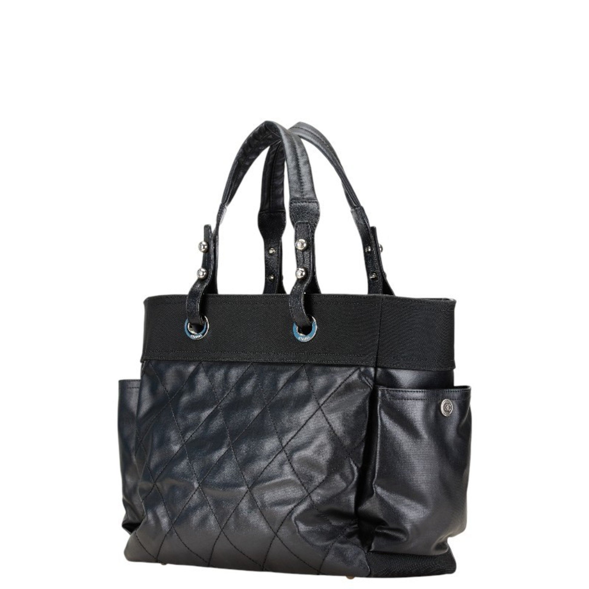 Chanel Paris Biarritz, Black, Leather, tote