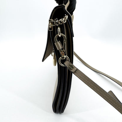 Chloe Faye Leather and Suede, Brown, Suede, Shoulder Bag