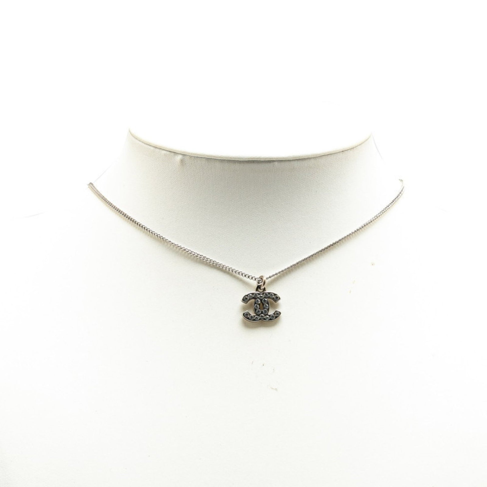 Chanel Coco Mark, Silver, Metal, necklace