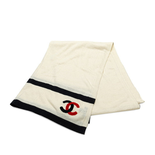 Chanel, White, Cashmere, scarf