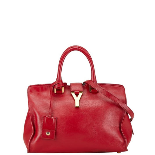 Saint Laurent Y line, Red, Leather, shoulder