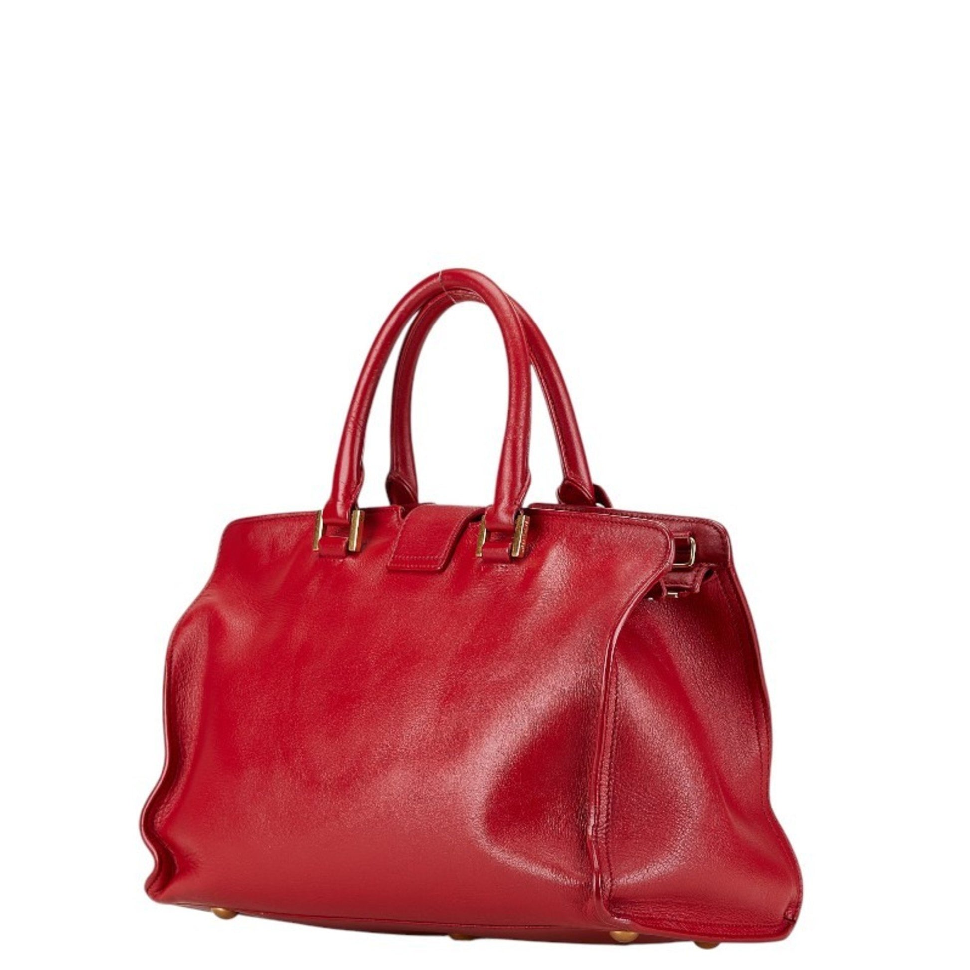 Saint Laurent Y line, Red, Leather, shoulder