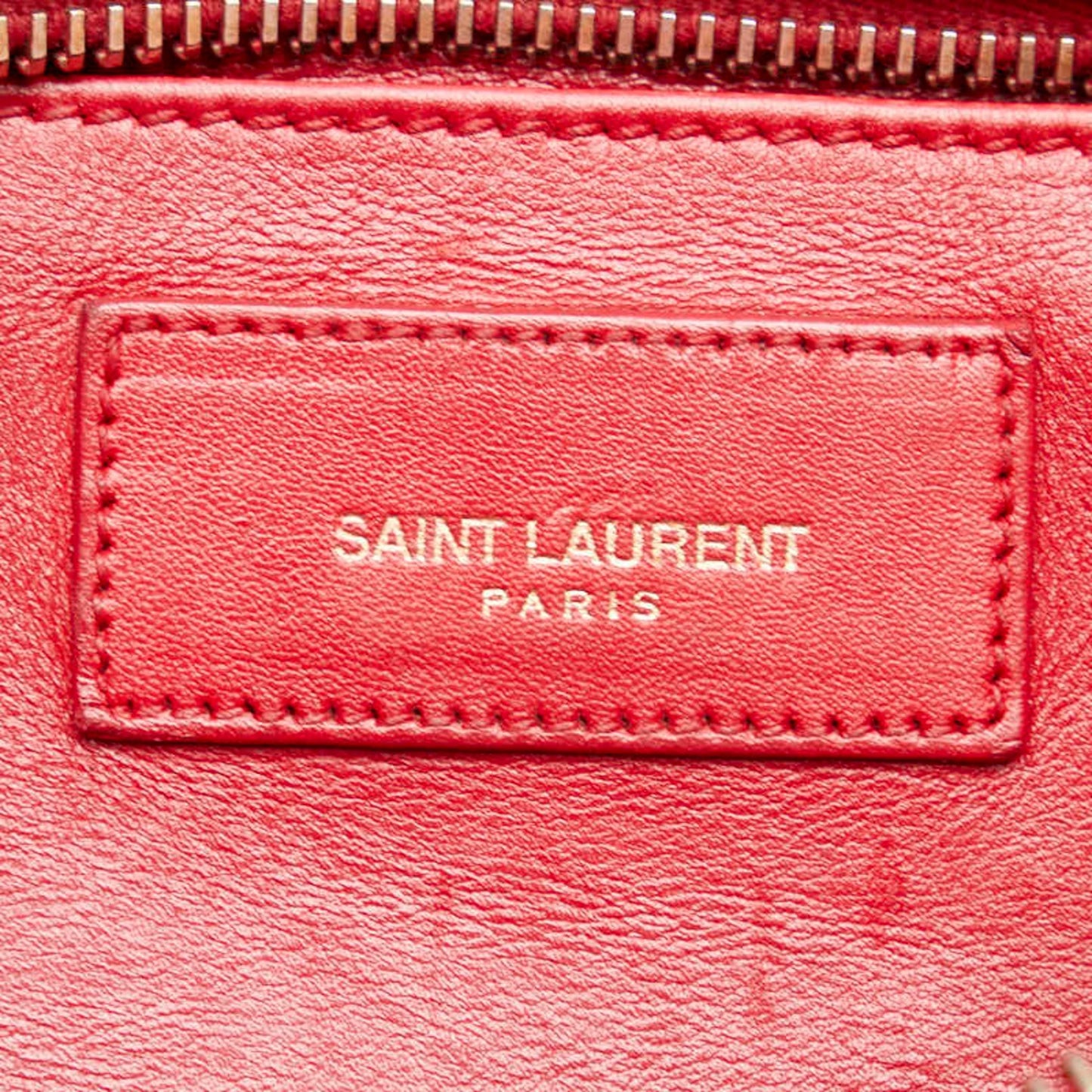 Saint Laurent Y line, Red, Leather, shoulder